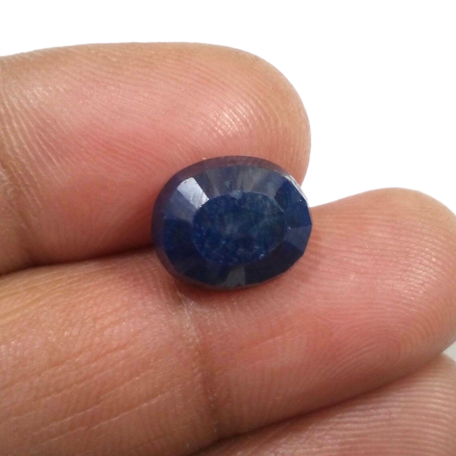 Fabulous Huge Blue Sapphire Faceted Gemstone Oval Shape 7.75 Crt Loose Gemstone