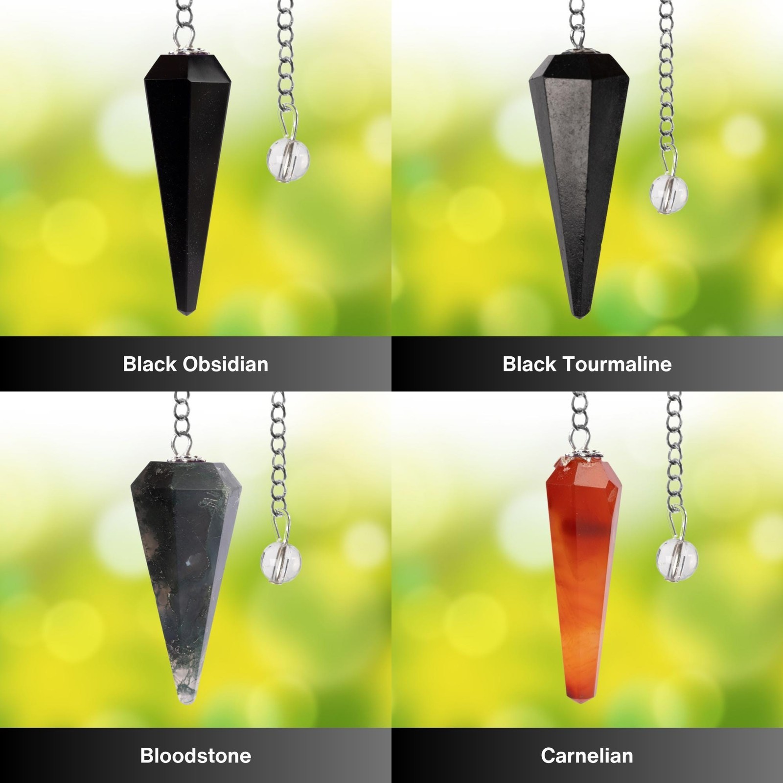 Pendulum Crystals, Divination Tool, Energy Work, Reiki, Grid ,Dowsing, 35 Types