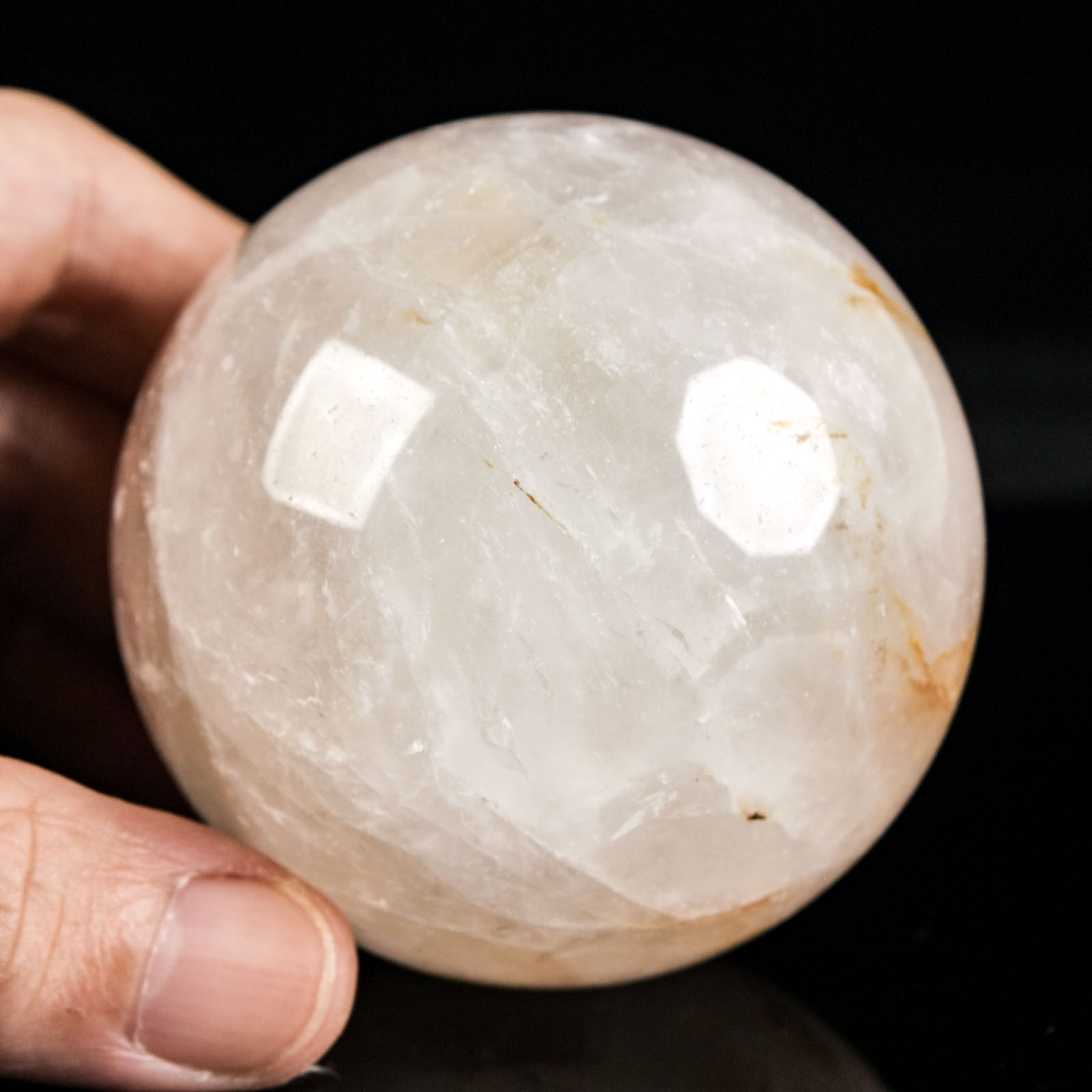 2.5″ 13.05oz Fire Quartz Sphere Natural Hematoid Quartz Crystal Ball Specimen