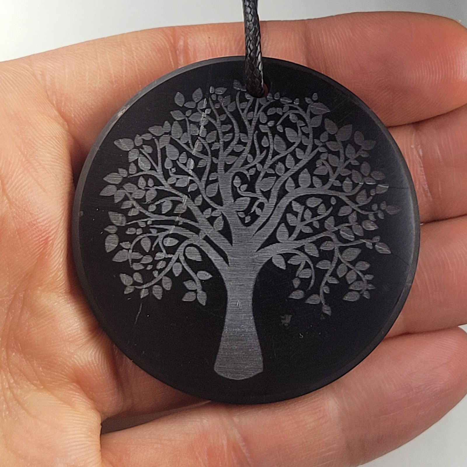 Shungite World Shungite Pendant Engraved Tree of Life – Heritage / 50 mm / 1.96″