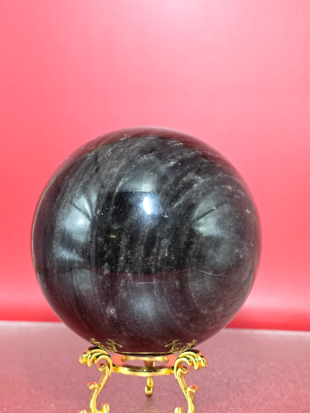 2 +LB Natural Silver Obsidian Jasper Quartz Sphere Crystal Ball Reiki Healing