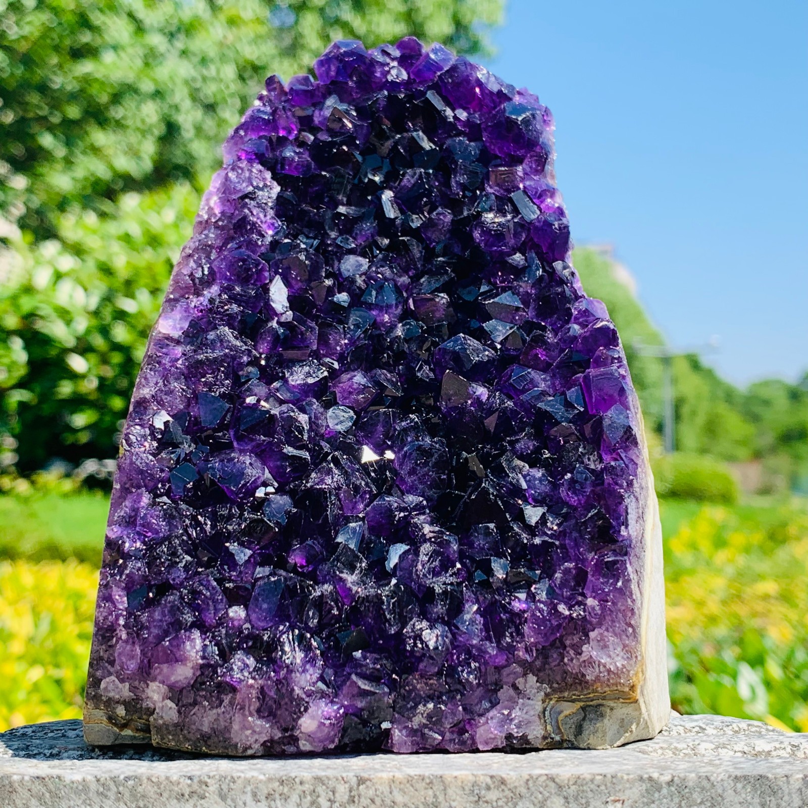 2.57LB High Quality Natural Amethyst quartz cluster crystal specimen Healing