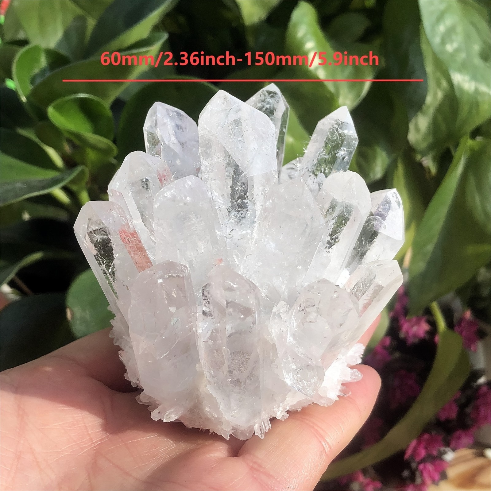 0.7Lb Crystal White Quartz Cluster Random Handmade Polished Home Collection Gift