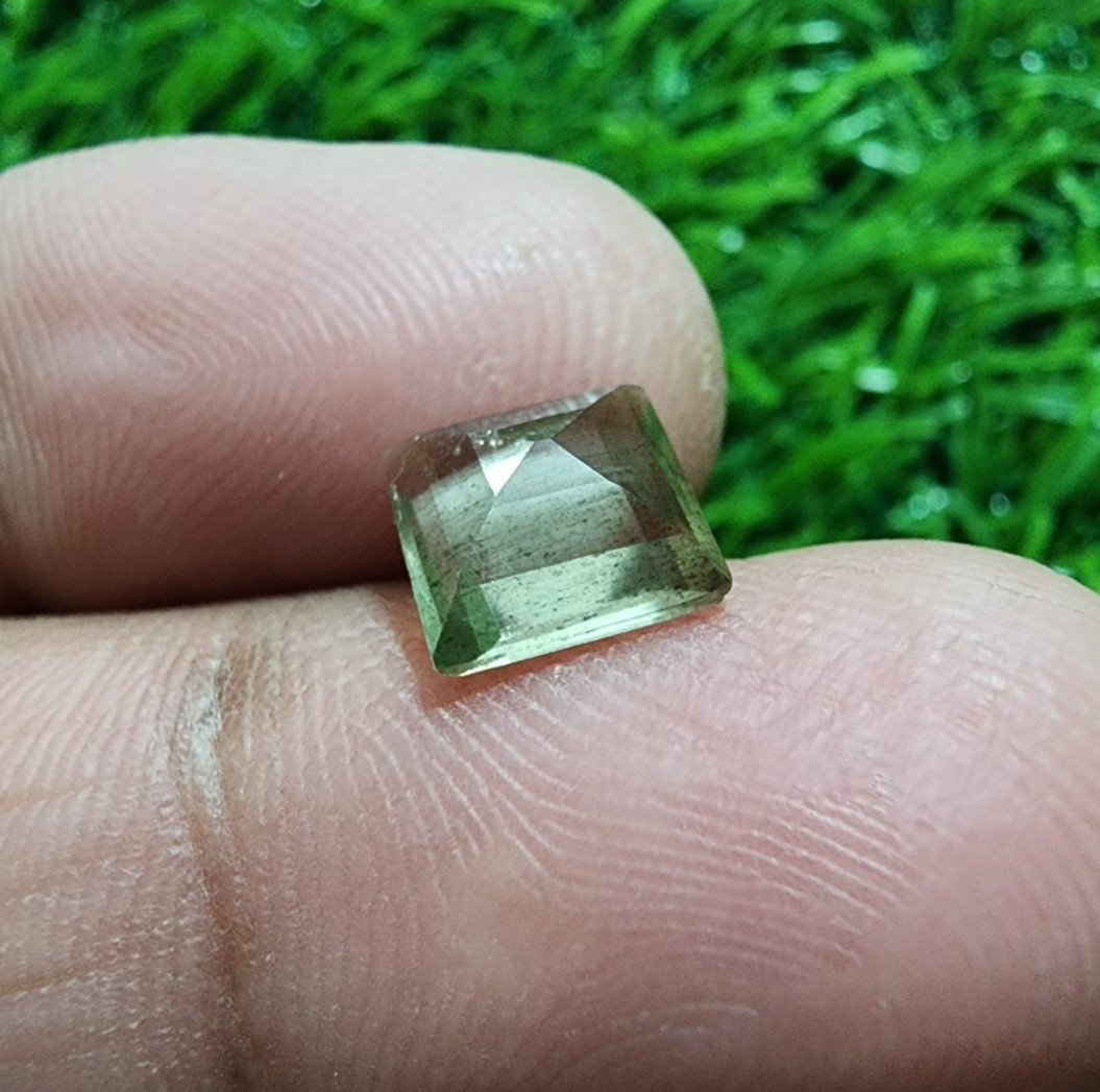 A+ Aquamarine Heliodor Faceted Loose Gem 2.15 Ct Square Cut Natural Stone