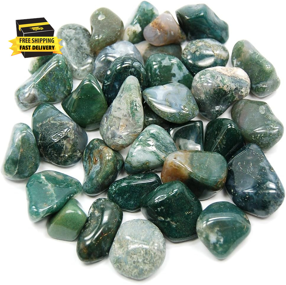 Moss Agate Tumbled – Healing Stone 20-25Mm (1) ⭐️⭐️⭐️⭐️⭐️
