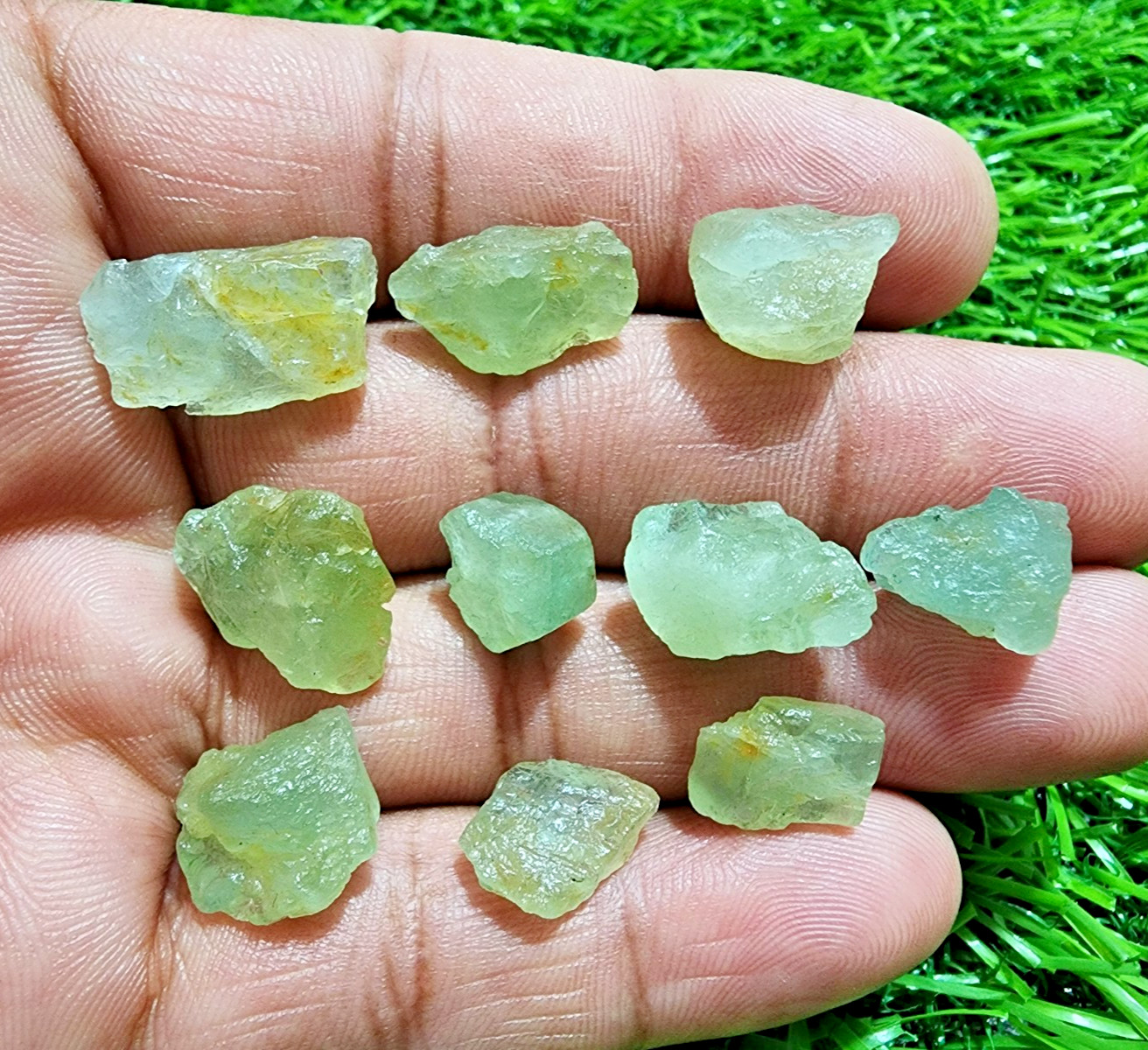 10 Pcs Gorgeous Blue Aquamarine Gemstone Rough Lot 10-19mm Aquamarine Raw Stones