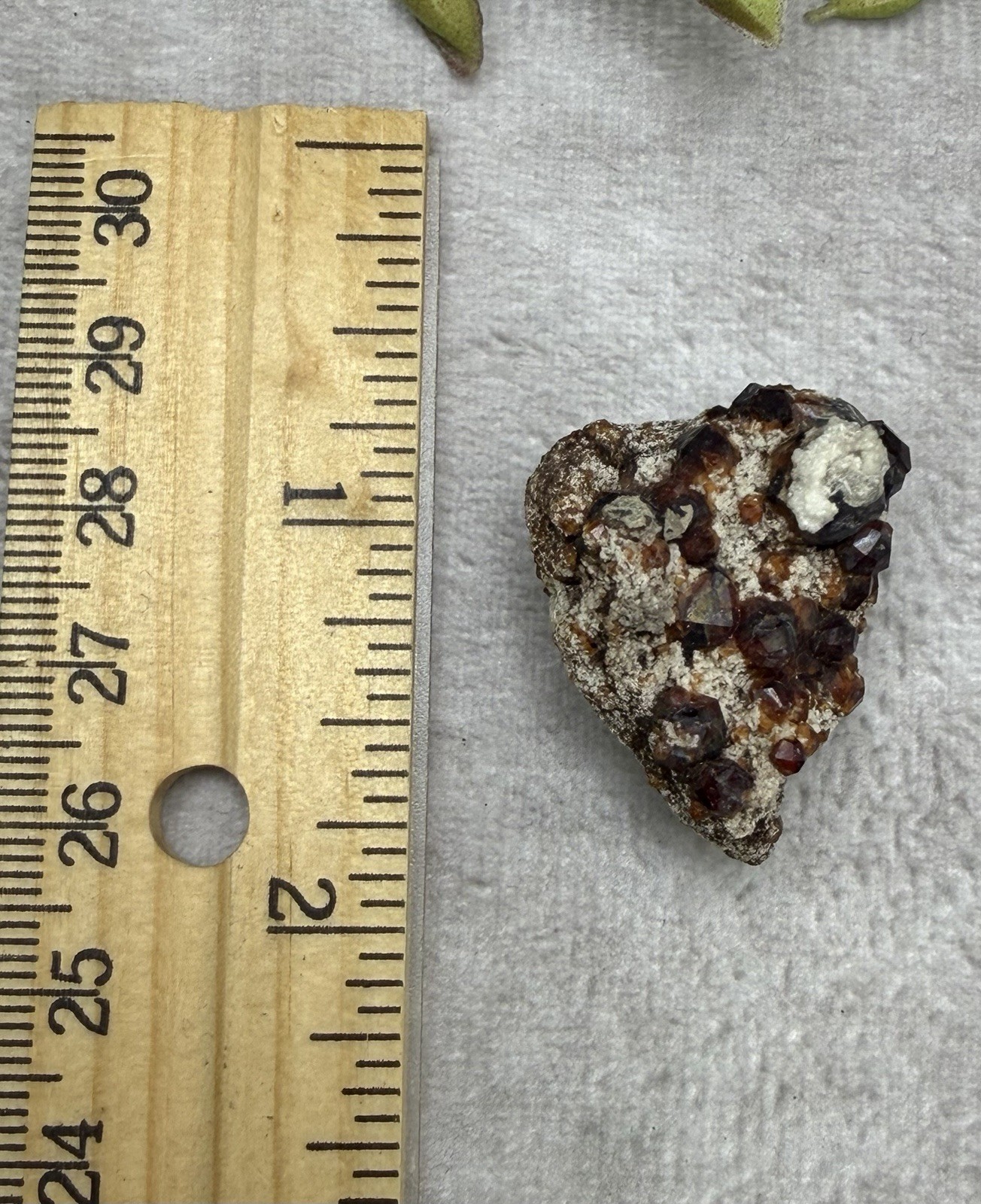 Crystal 13g Garnet & UV Reactive Hyalite Opal Cluster Specimen Mineral Raw