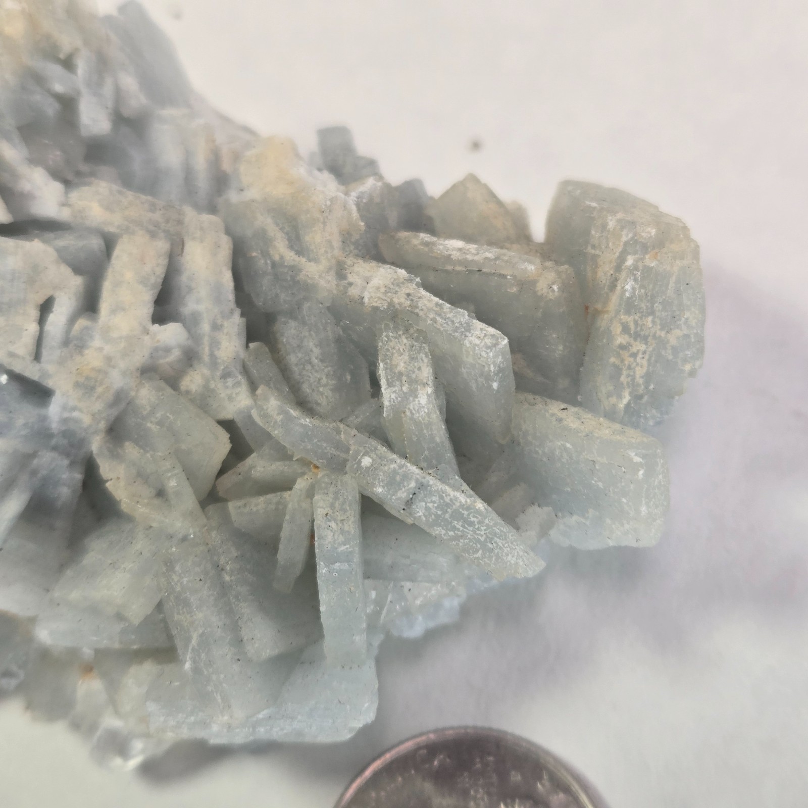 Blue Barite Crystal Cluster (Blue Baryte / Sky Blue Barite) – Natural Mineral