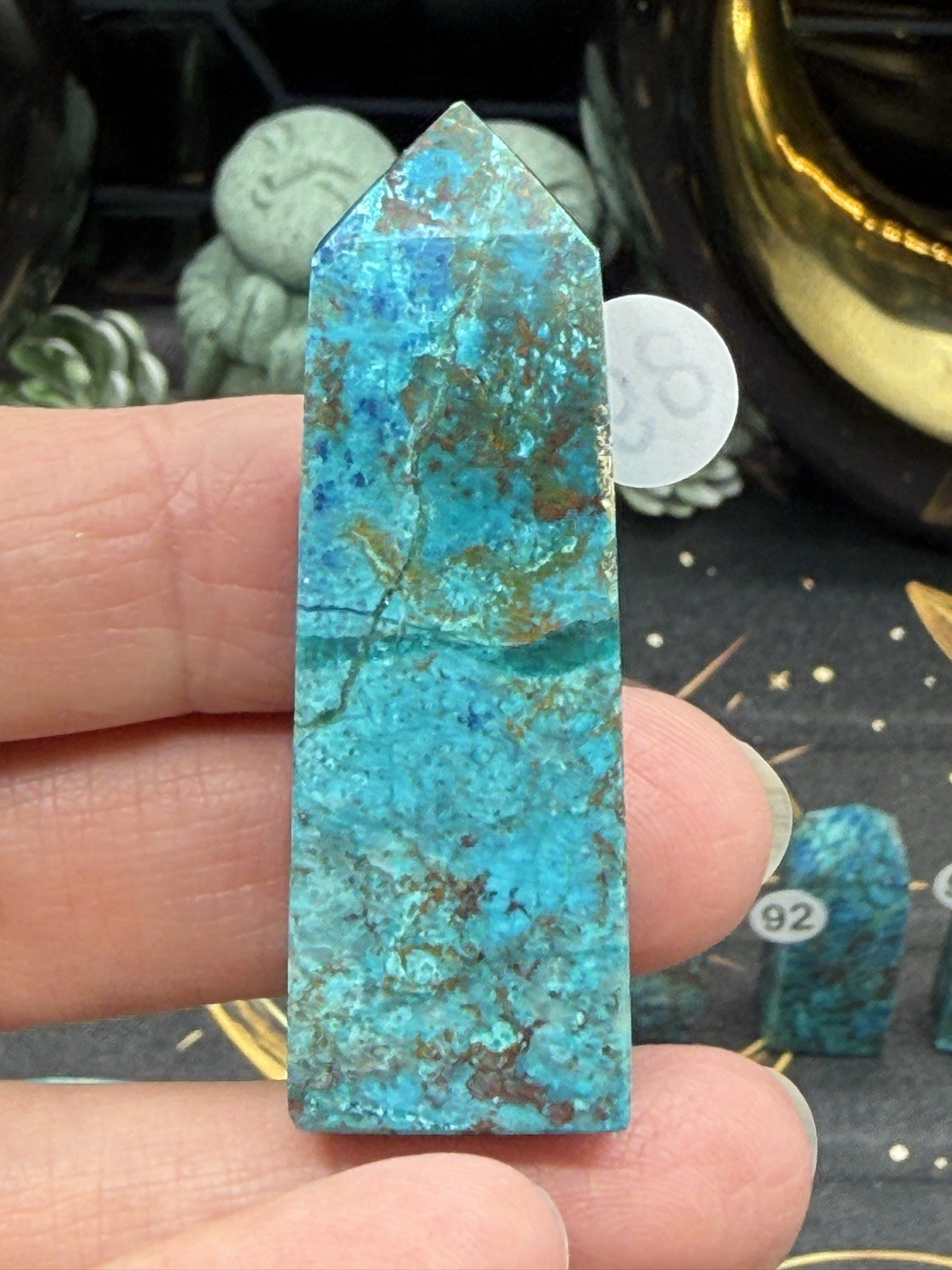 Natural Chrysocolla Small/mini Points Some hematite malachite Free shipping