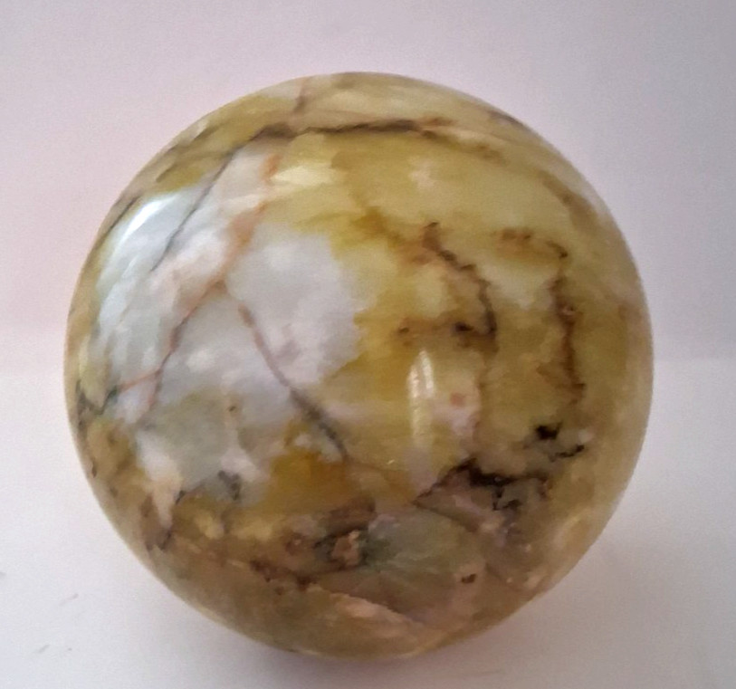 Large Solid Natural Jasper Marble Stone Display Orb Sphere 3.3 Lbs