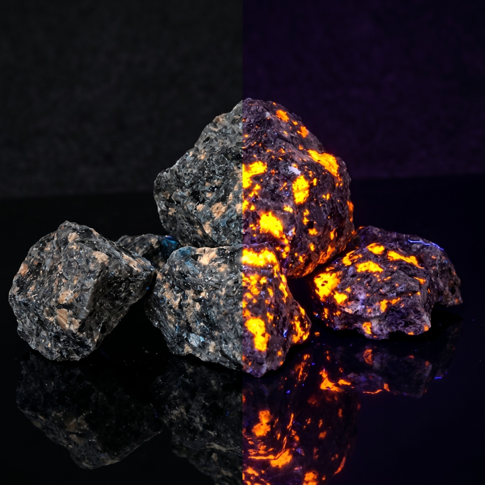 Natural Raw Yooperlite UV Reactive Glowing Fire Stone Mineral Specimen 25-30g