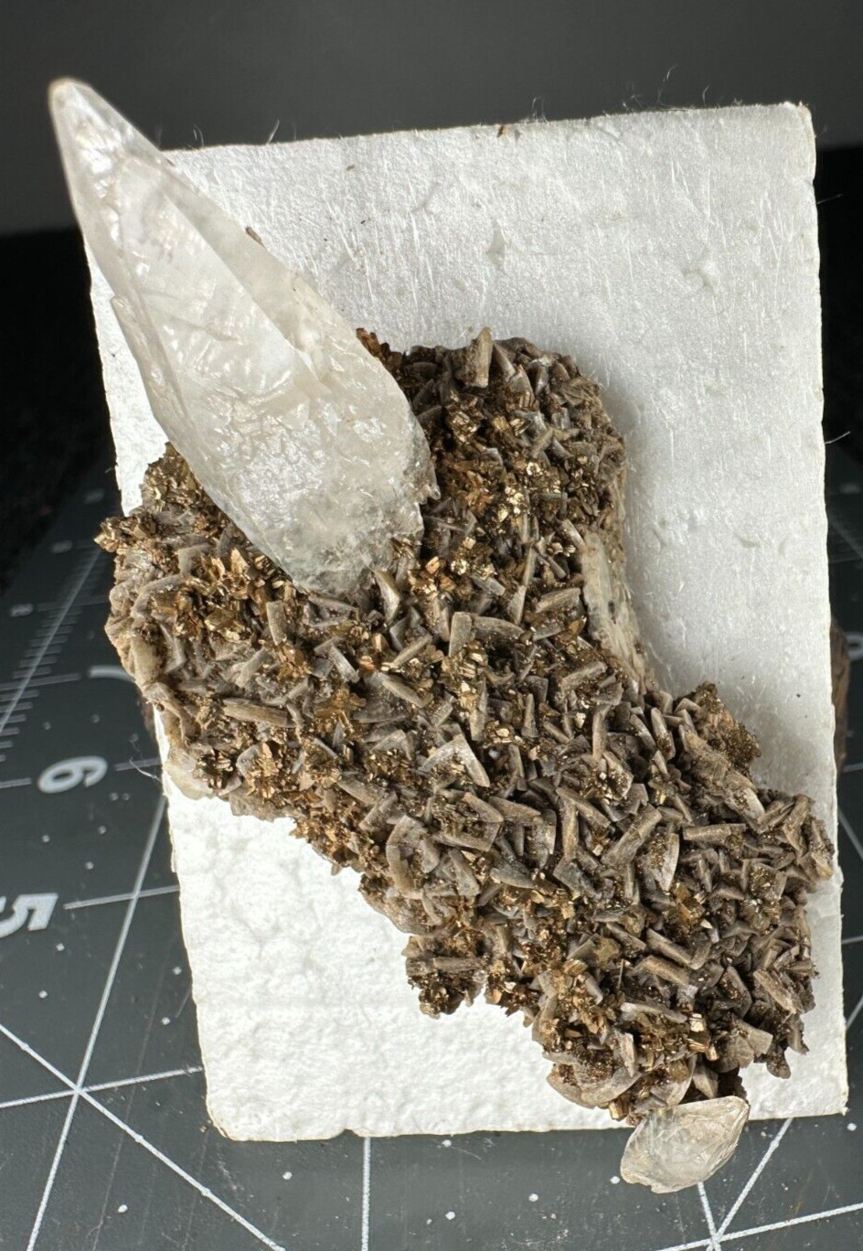 ➤ 3″ CALCITE on DOLOMITE & MARCASITE Pleasant Ridge Rensselaer Indiana VIDEO➤841