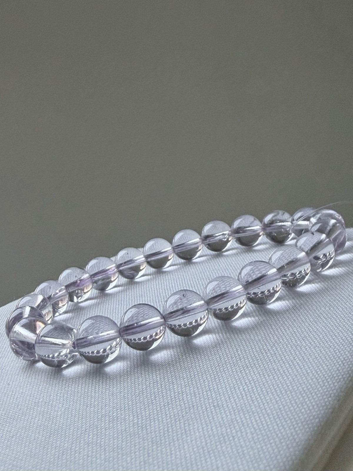Pastel Light Lavender Purple Bolivia Amethyst Bracelet