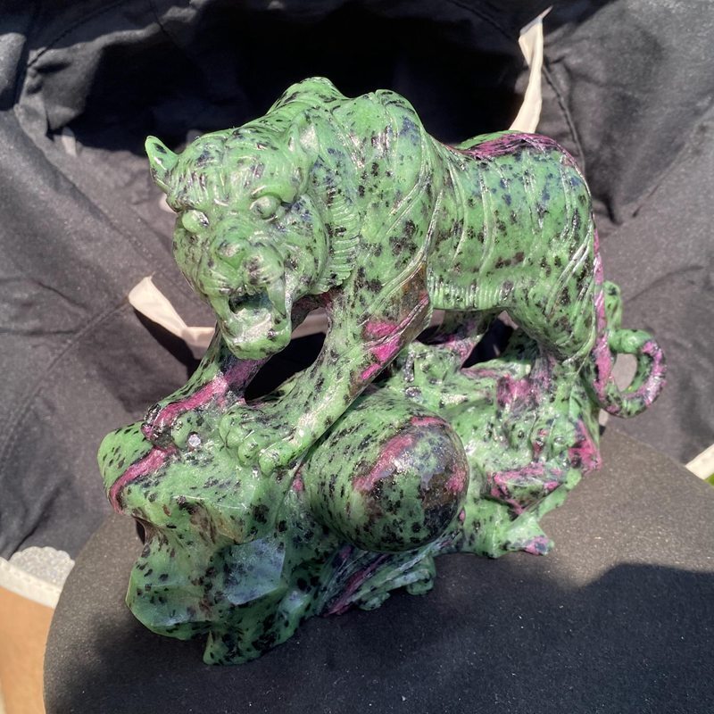 3.47LB Natural Zoisite Quartz Skull Carved Crystal Skull Healing Halloween Gift