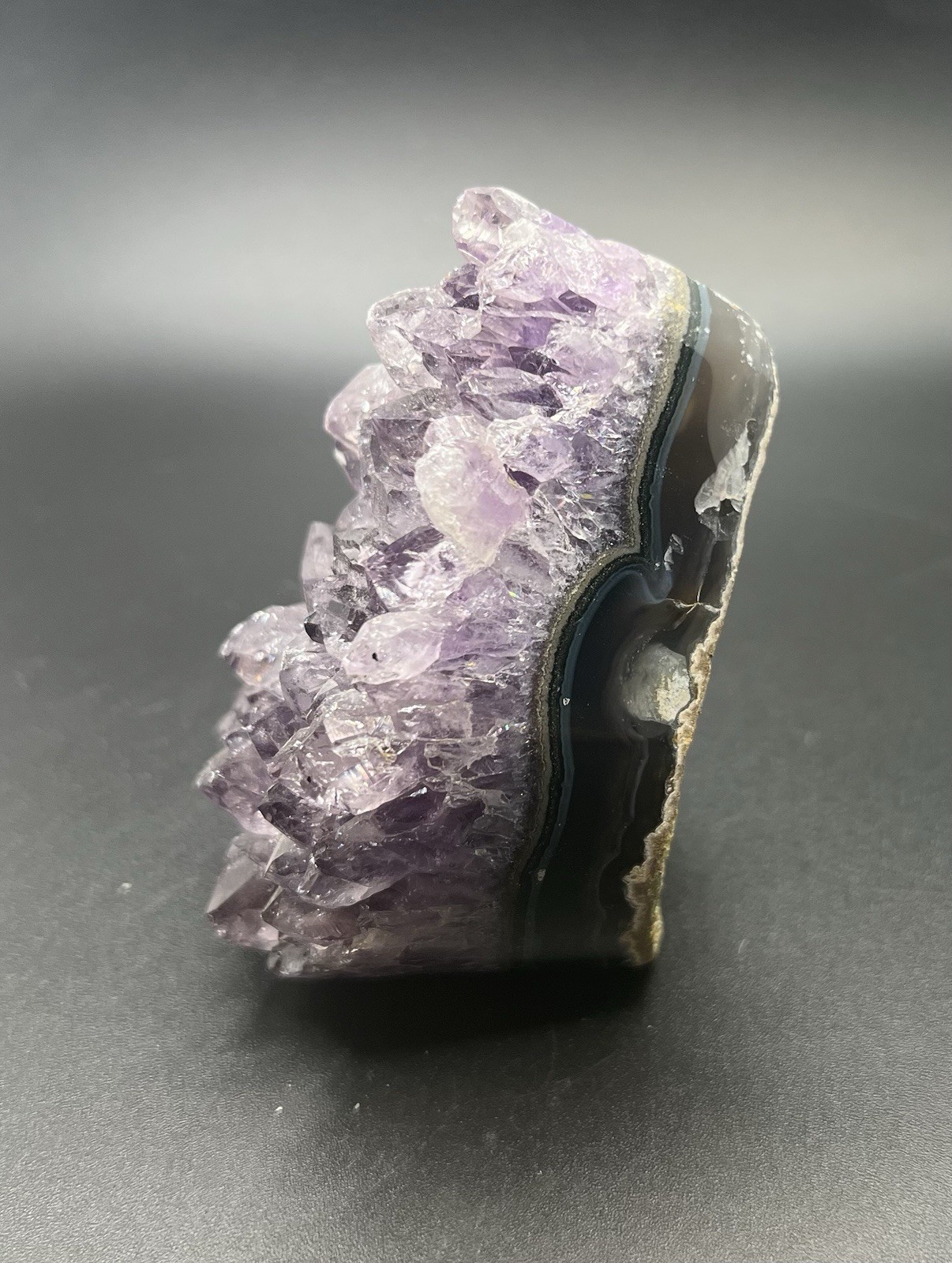 Amethyst Genuine Stone Freeform Cut Base Crystal Uruguay 275.2g