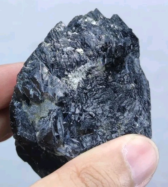 Rebeikite Included Quartz Crystal, Dark Blue Color From KP Pakistan, 188 Grams
