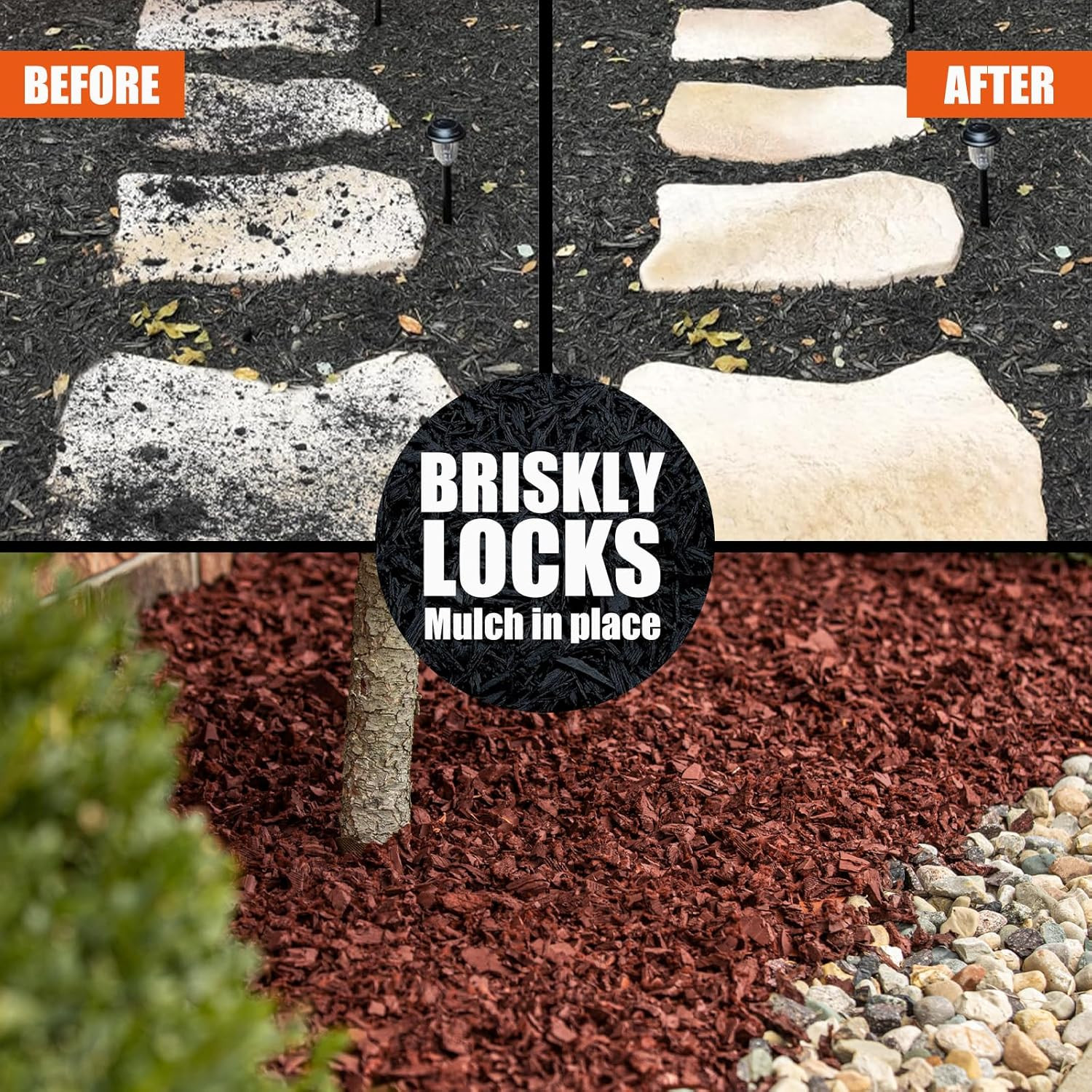 Mulch Glue for Landscaping, 32OZ Rock Glue, Fast-Dry Non-Toxic Weather-Resistant
