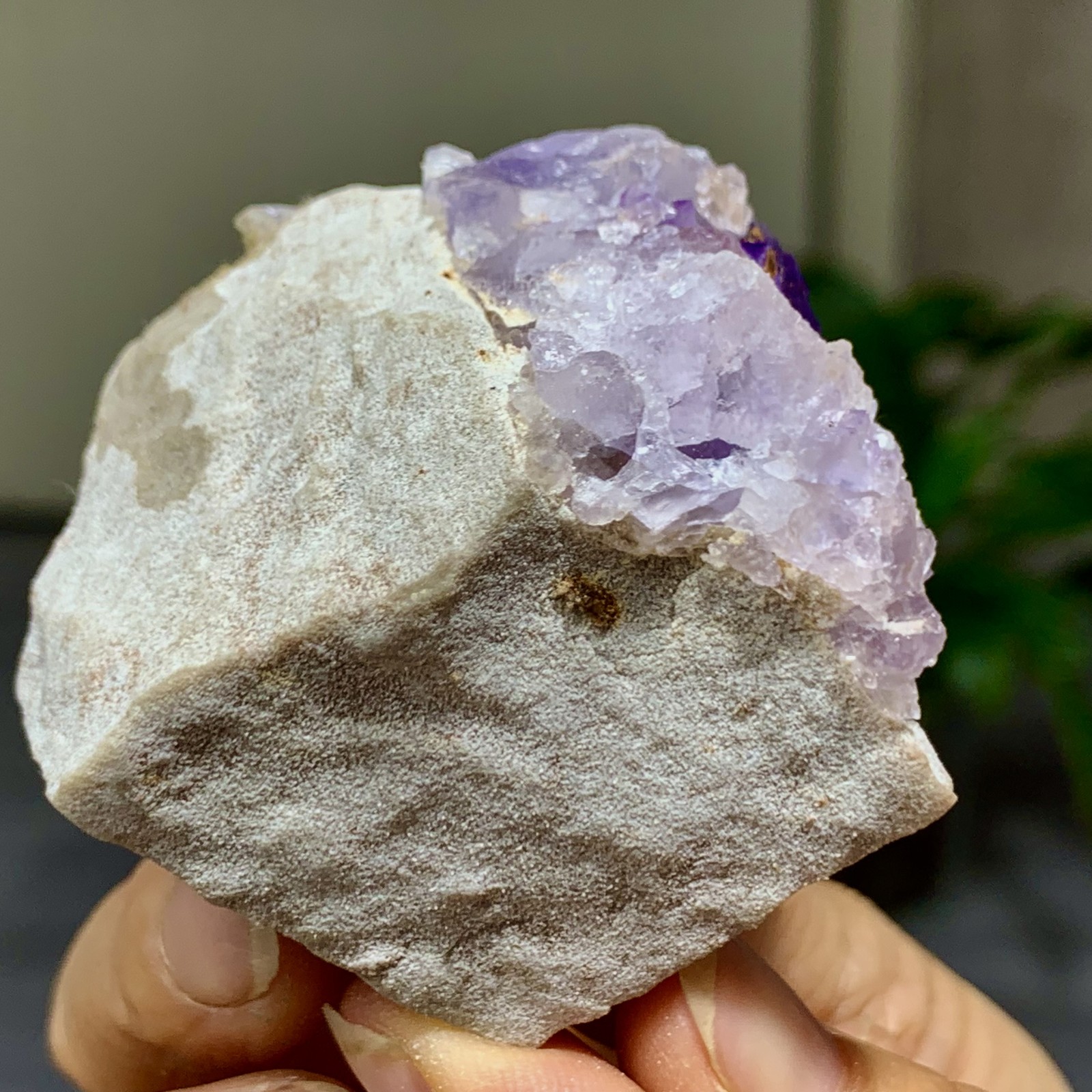 118G Natural purple framed cubic fluorite mineral specimen/Inner Mongolia–