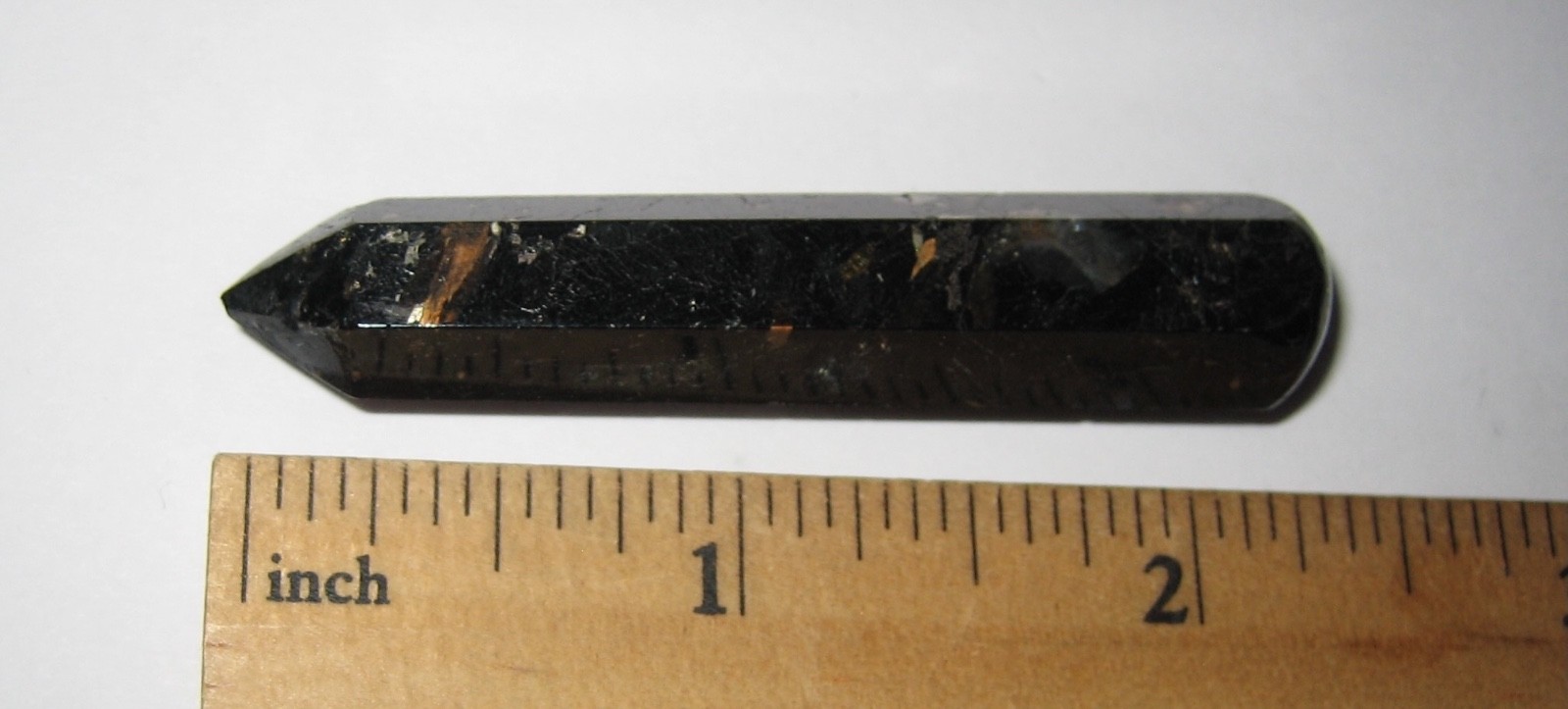 60mm RARE! POLISHED NATURAL AUTHENTIC NUUMMITE STONE WAND GREENLAND 16grams *2