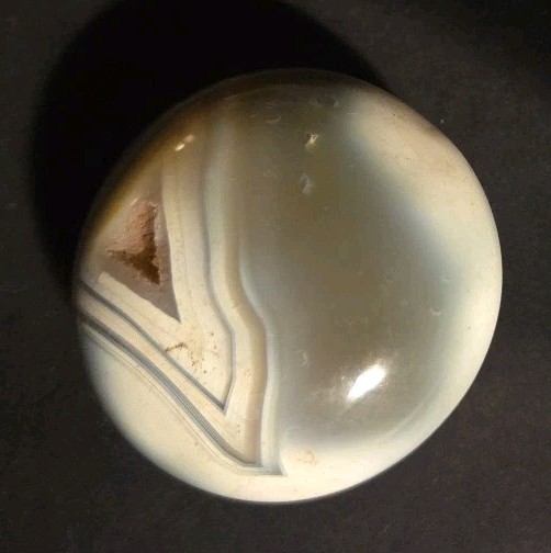 Orca Agate Chalcedony NEW Polished Tumbled Palm Stone Approx. 3×3 Inches Druzy