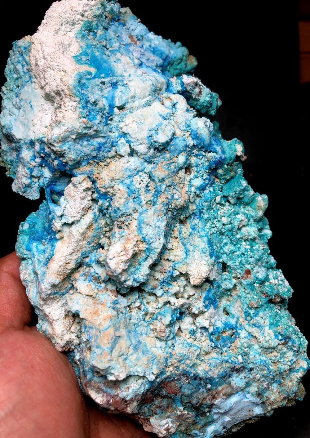 1047g 1PCS NATURAL Blue Cyanotrichite CRYSTAL STONE MINERAL Specimen p709