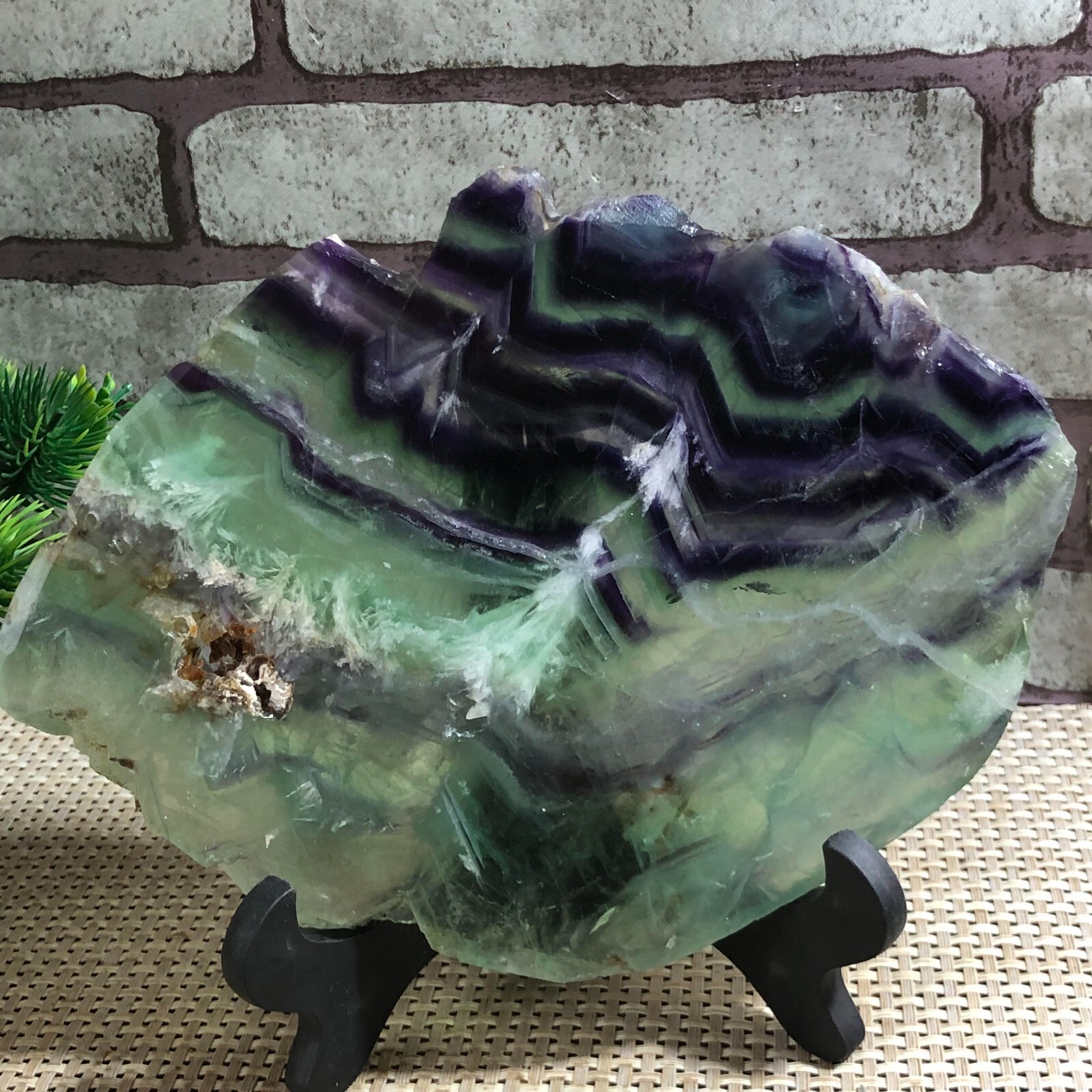 603g color Cubic FLUORITE Quartz Crystal Cluster Mineral Specimen