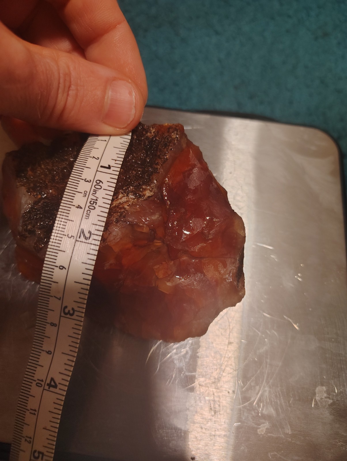 Uncut Oregon carnelian agate, Beautiful red, multi-color, 100% Natural specimen.