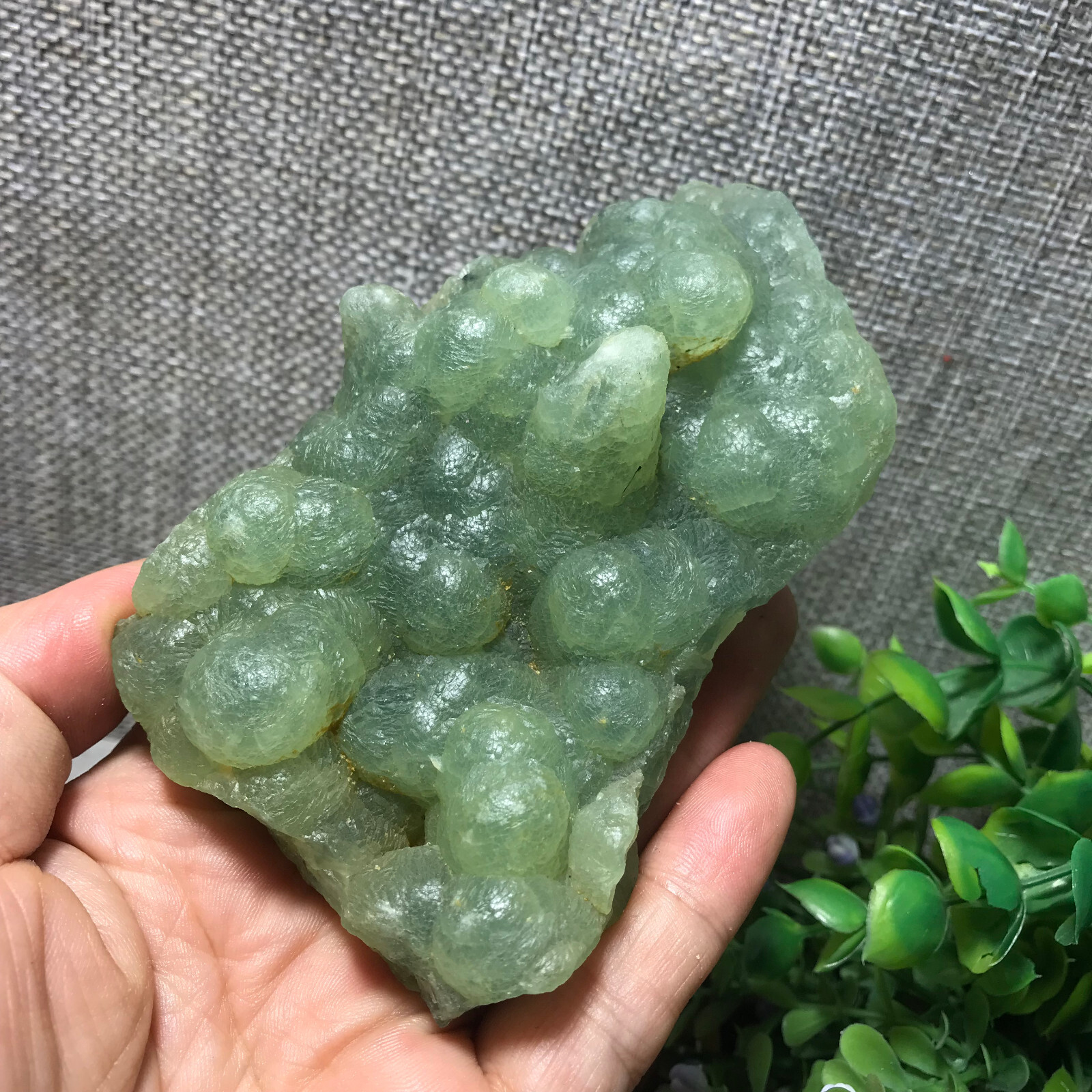 265g Natural Green chalcedony grape agate crystal specimen Indonesia 05