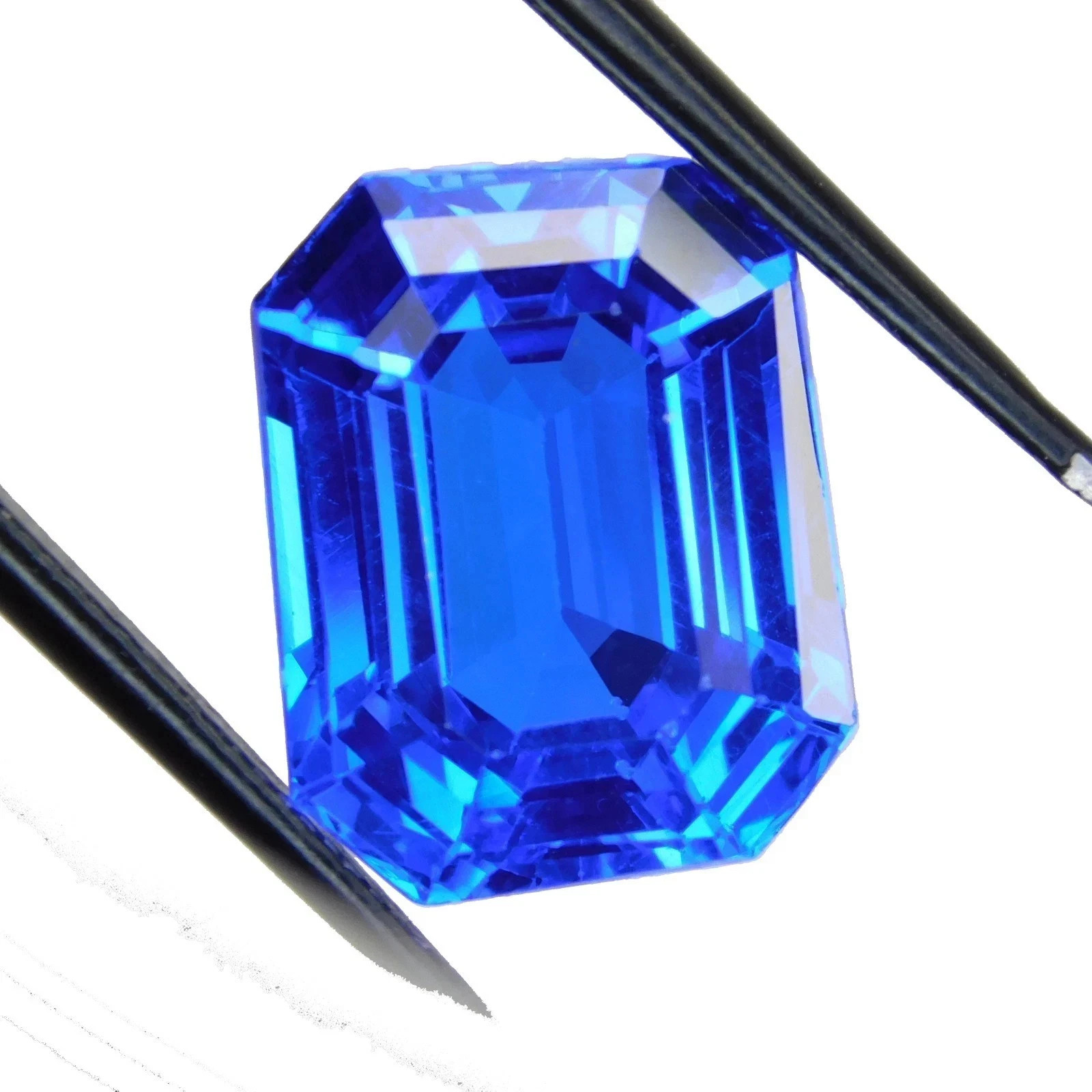 EGL Certified Natural 10 Ct+ Flawless Blue Sapphire Emerald Loose Gemstone