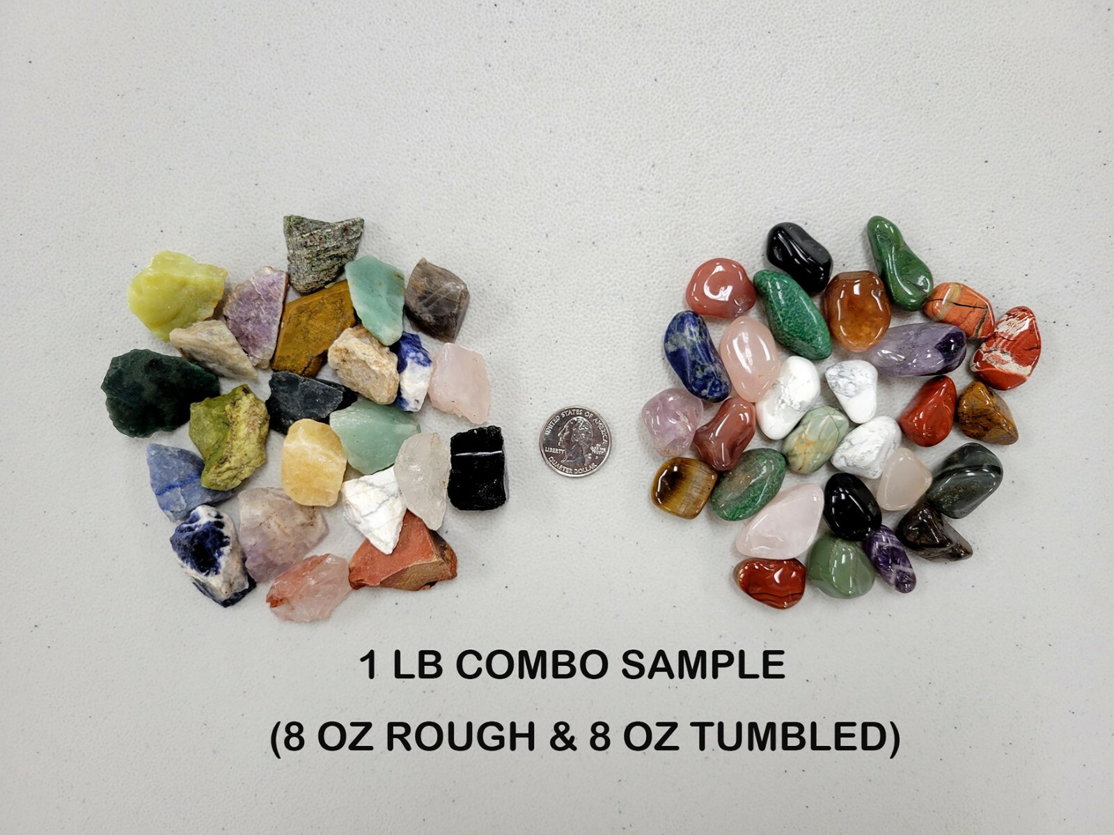 Rough & Tumbled Crystals Mix, Assorted Natural Gems Stones Confetti Crystal Lot