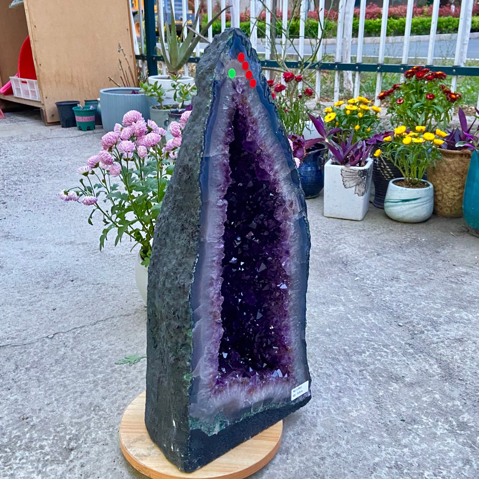 57.05LB Natural Amethyst Geode Quartz Crystal Cluster Cathedral Energy healing