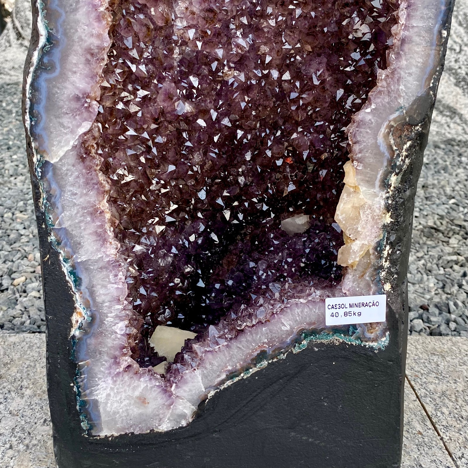 88.8LB Natural Amethyst Geode Quartz Crystal Cluster Cathedral Energy healing