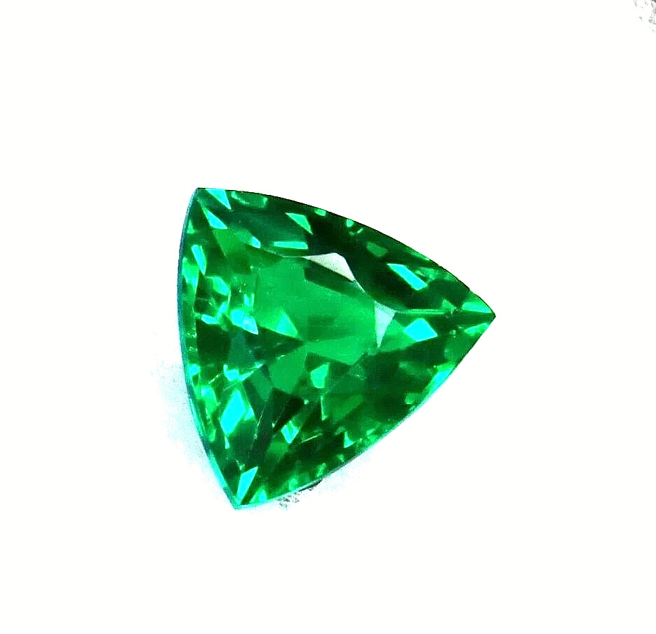 Loose Gemstone Natural Tsavorite Garnet Trillion Cut Green Certified 10.50 Ct