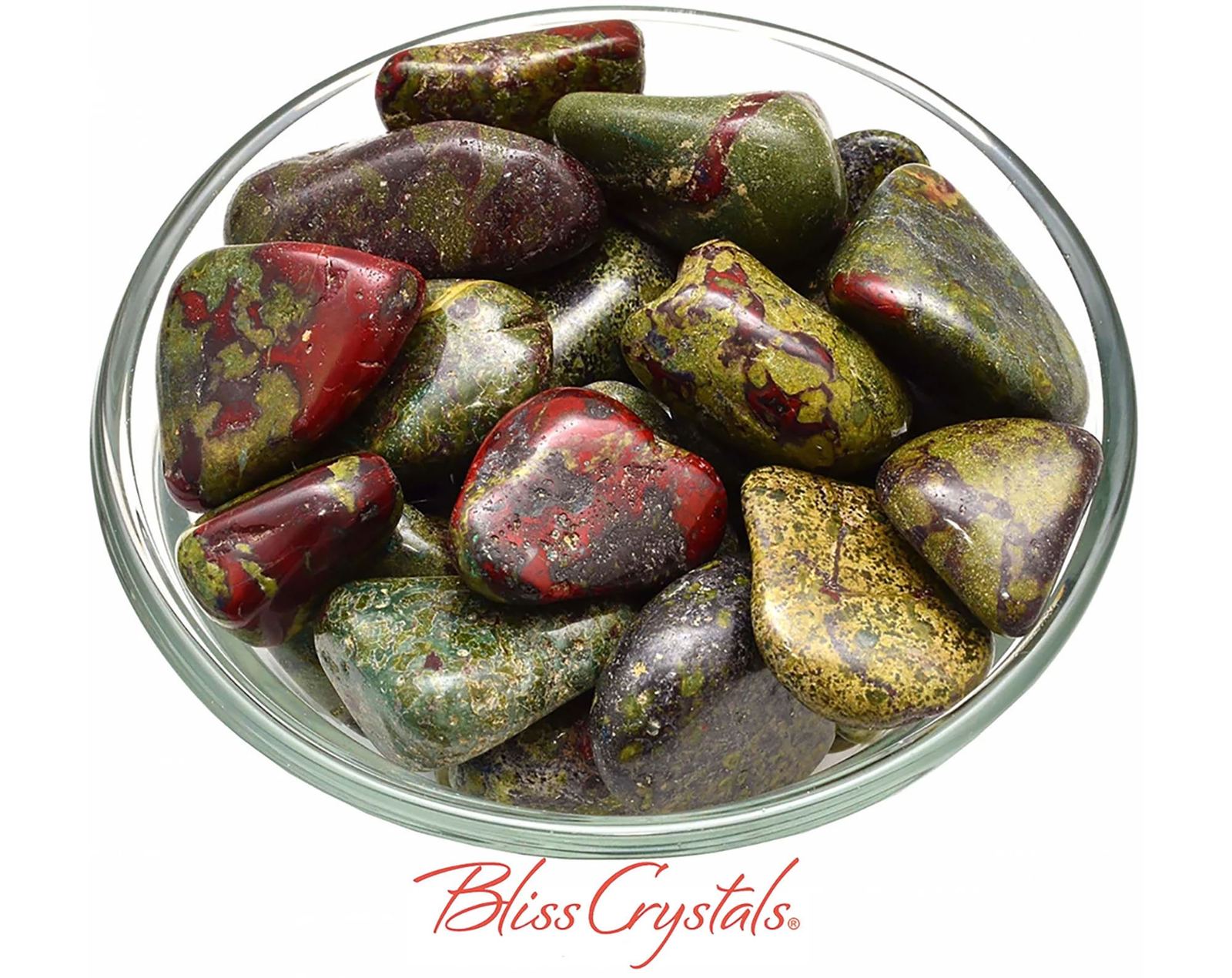 1 Large DRAGON Blood Stone Jasper Tumbled Stone #DB03