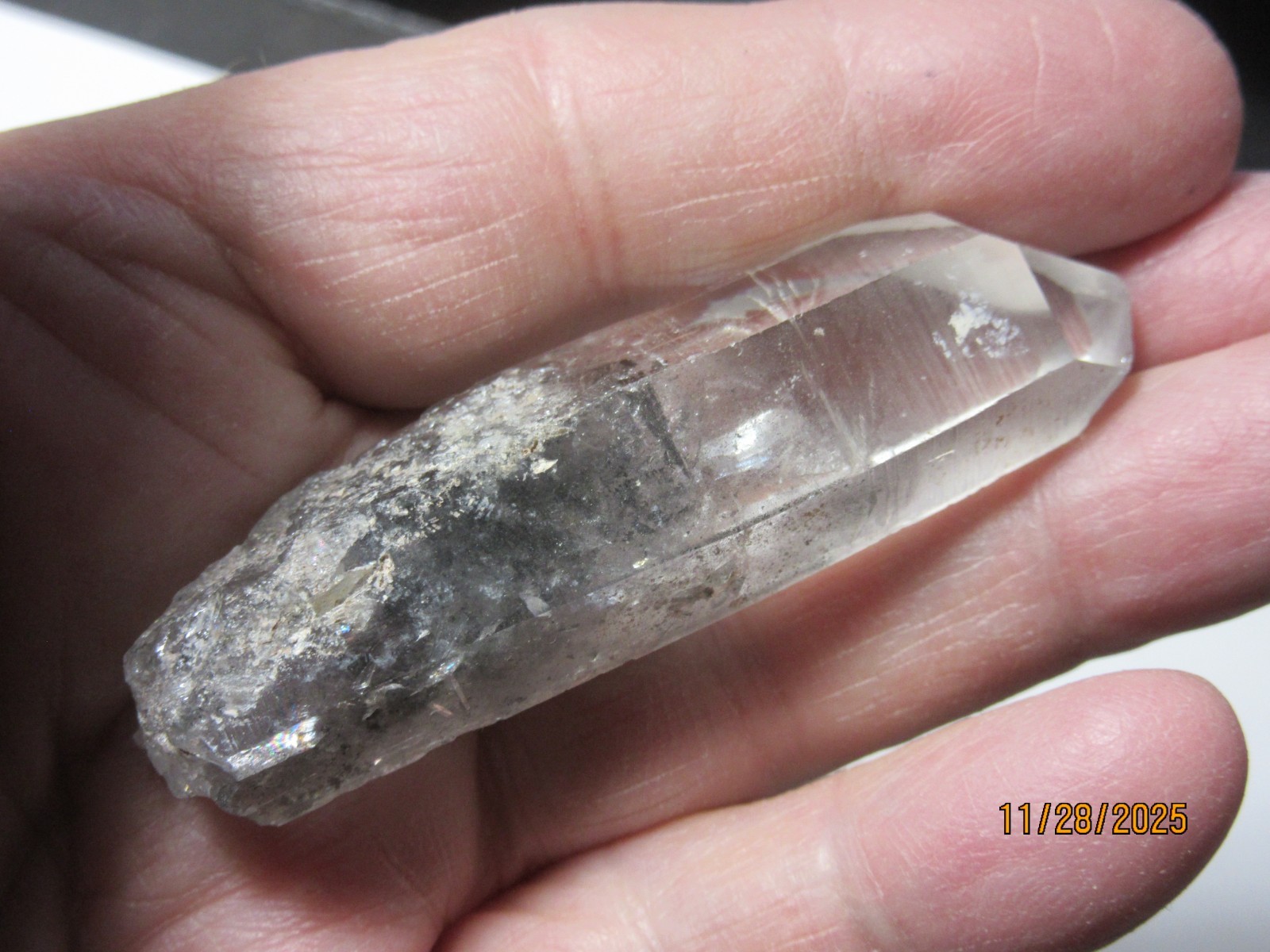 Blue Phantom Quartz 2 3/4 Inch Point Mt. Ida Arkansas Collectible BPQPMIA-2.75