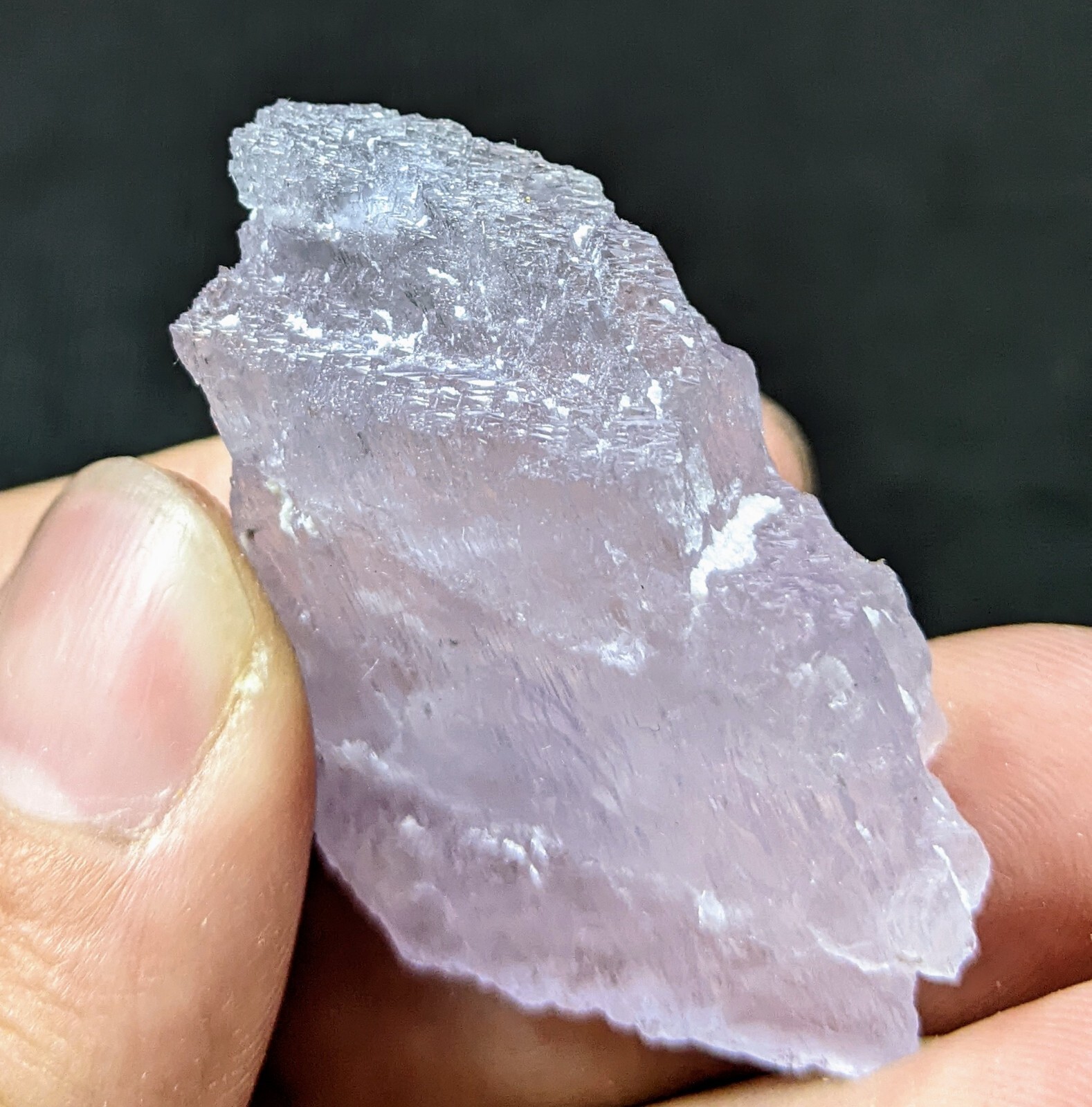 Etched light purple color kunzite crystal from Afghanistan, 26 grams