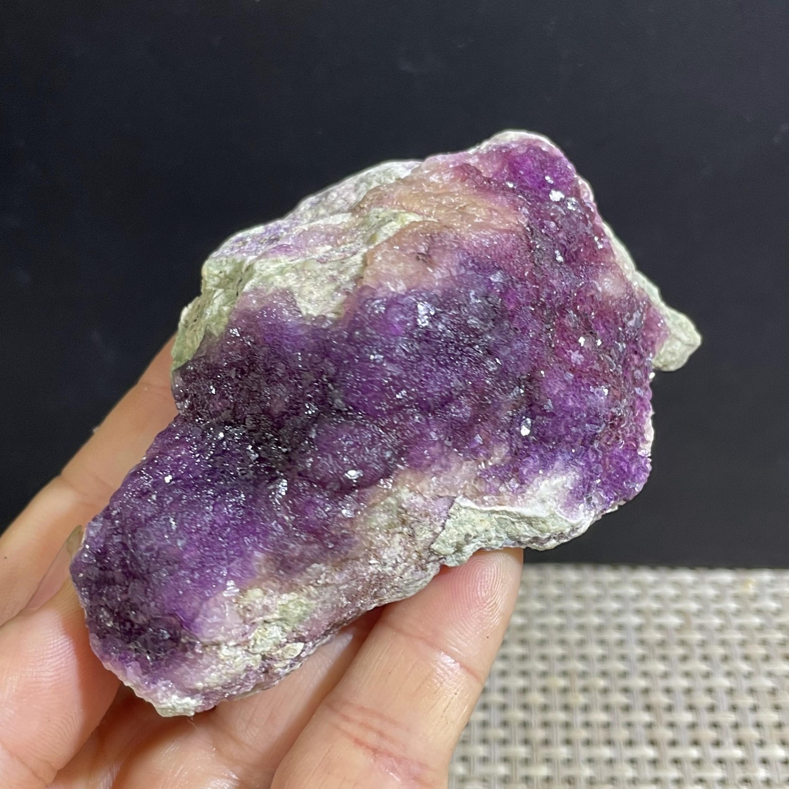 186g Deep Purple Fluorite Crystal Cluster Mineral Rough