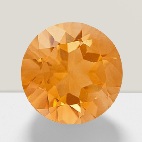 Citrine Round Cut Gemstone 3.50 Cts – 10 mm VVS Loose Gem