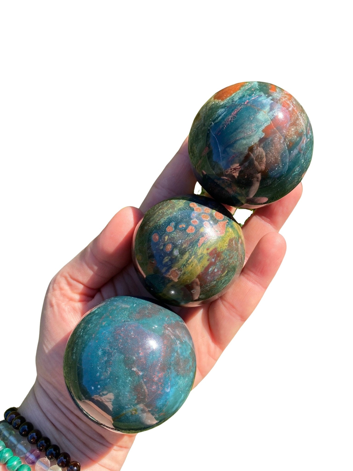 Bloodstone Sphere, Natural Bloodstone from India