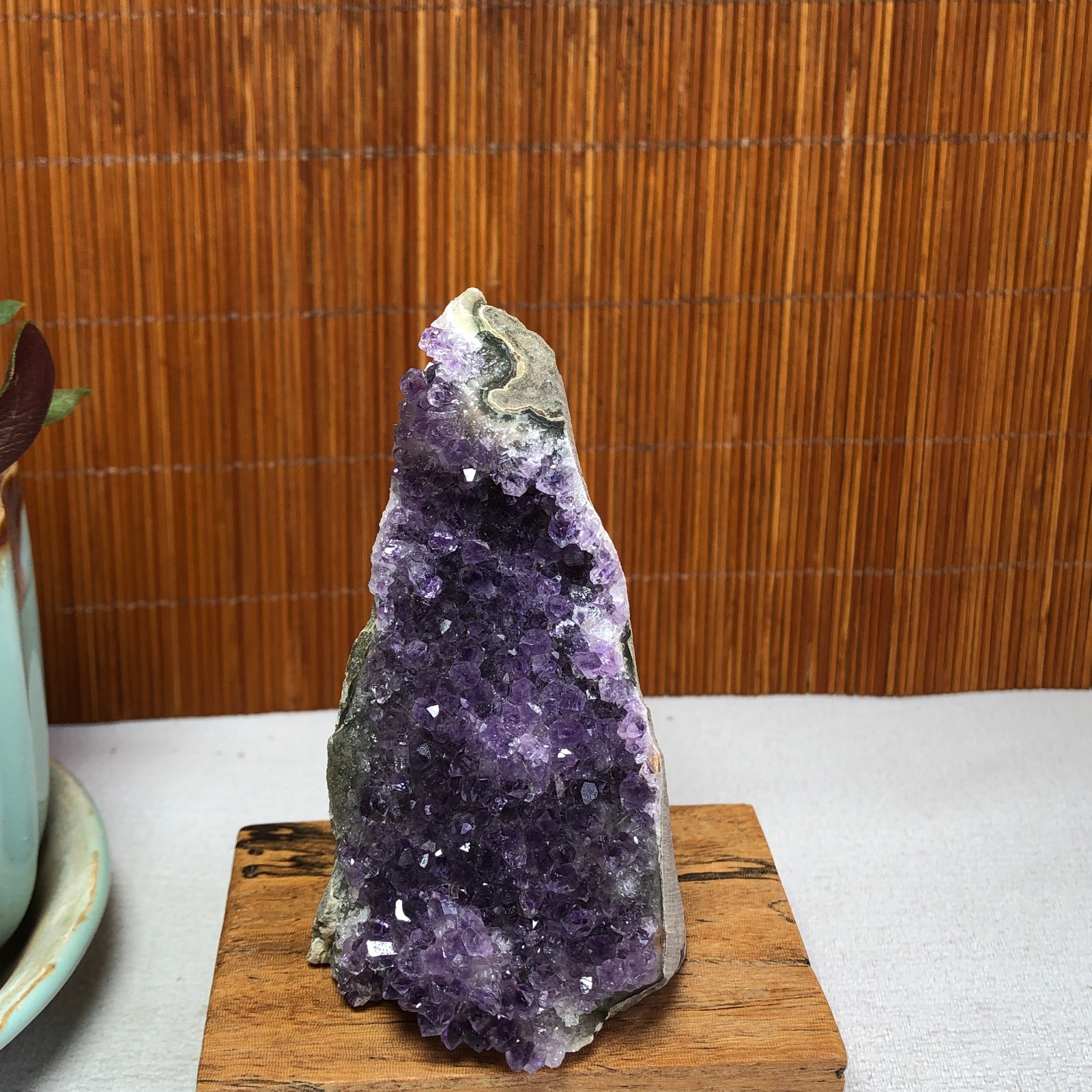73mm NATURAL amethyst point purple Crystal Cluster Mineral Specimen 146g A9973