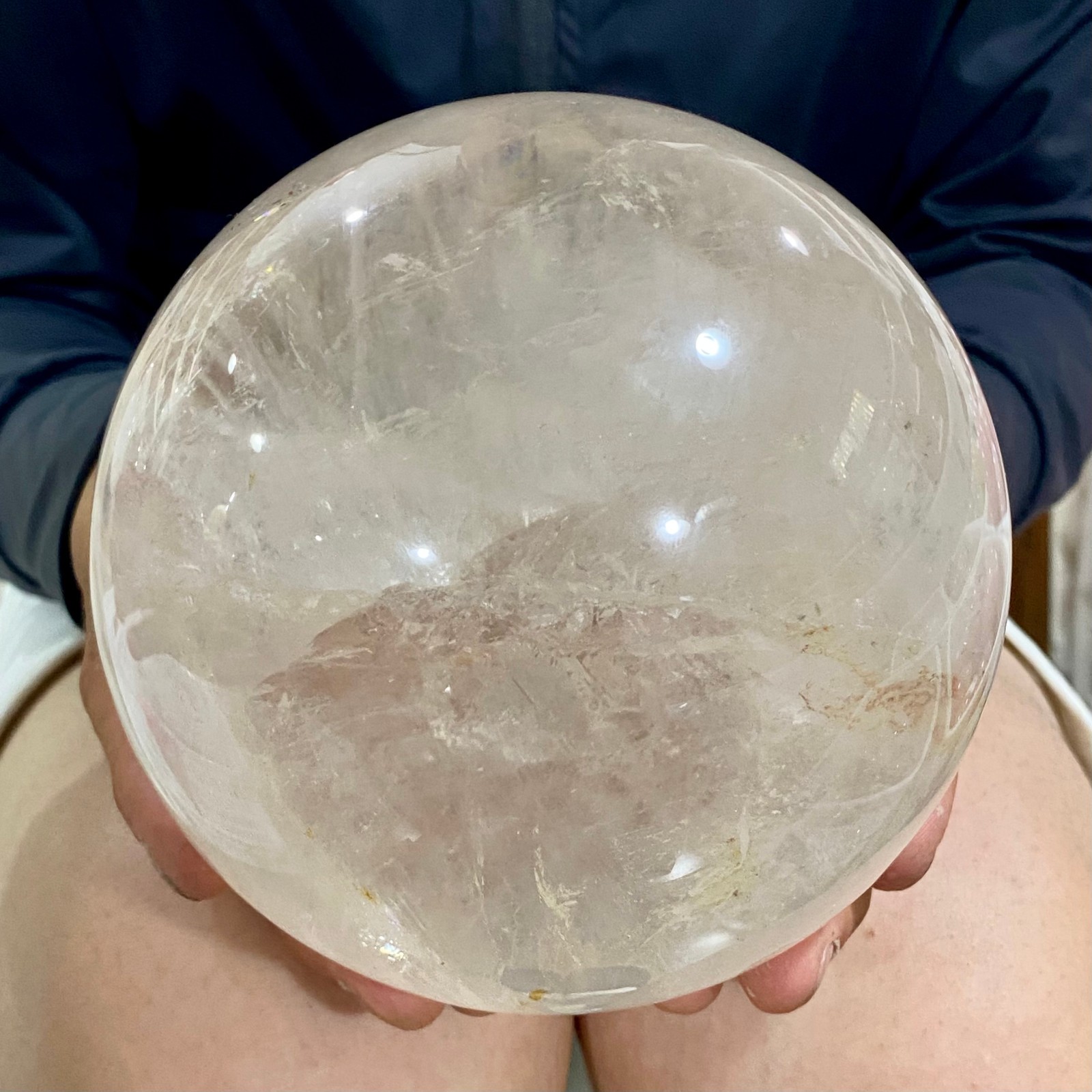 6.81LB Natural clear quartz sphere quartz crystal ball reiki Energy healing
