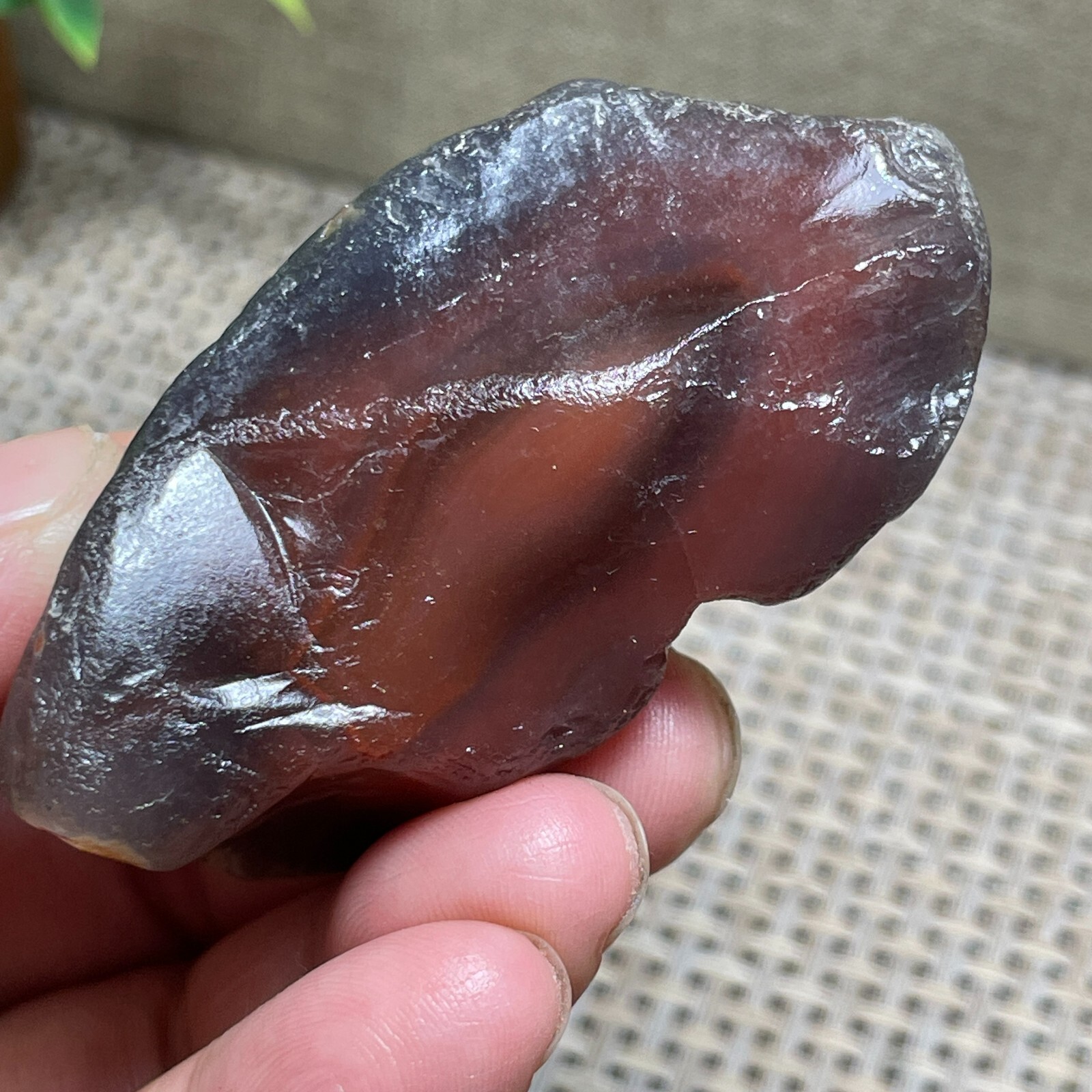 Raw Red Agate stone Chunk original stone Specimen Mineral crystal 83g AP180
