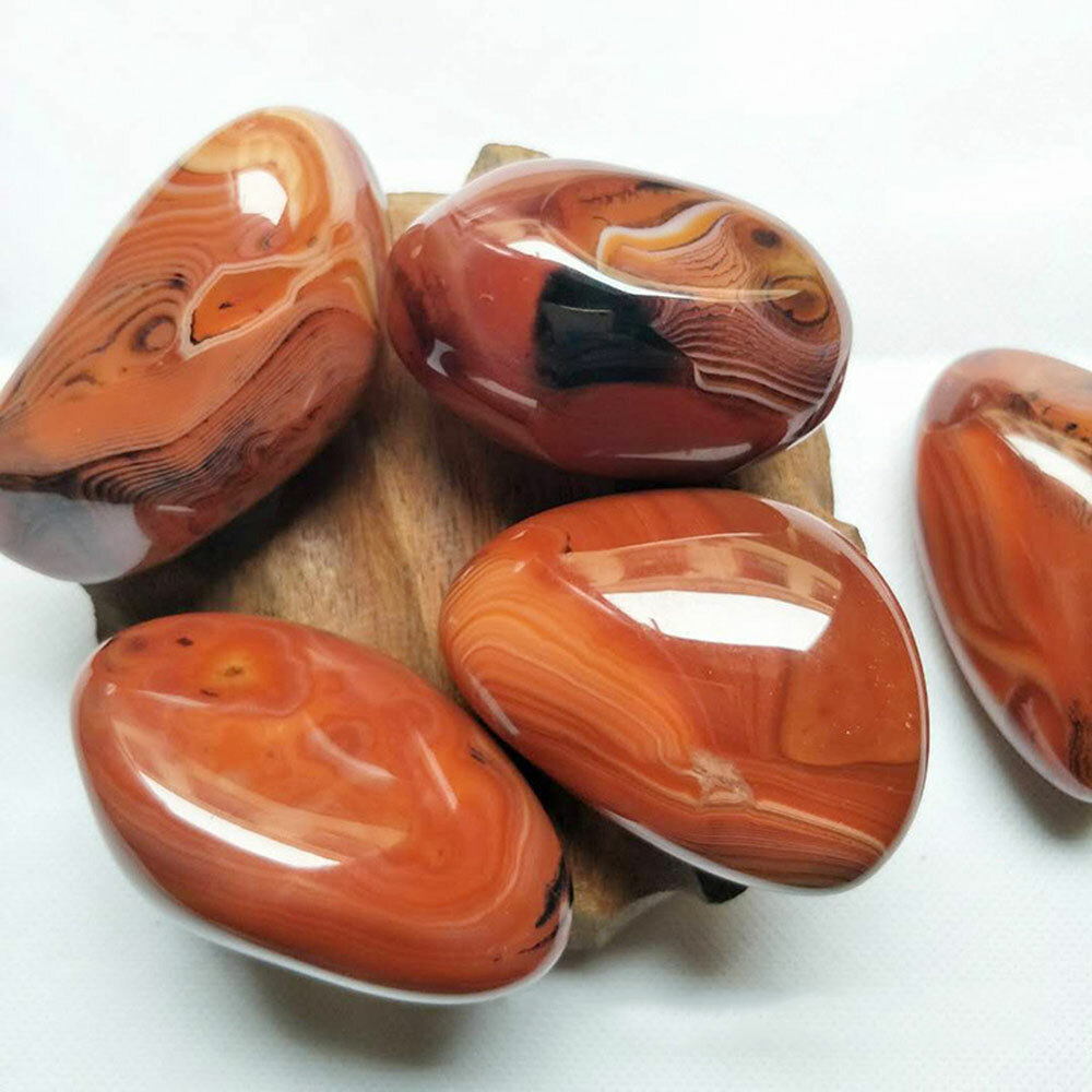 Natural Agate Sardonyx Banded Crystal Polished Reiki Carnelian 4-5cm Gemstone