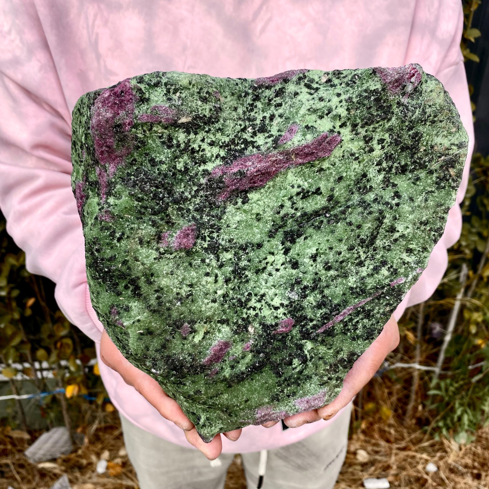 14.41LBNatural green Ruby zoisite (anylite) crystal Chakra mineral Healing Energ
