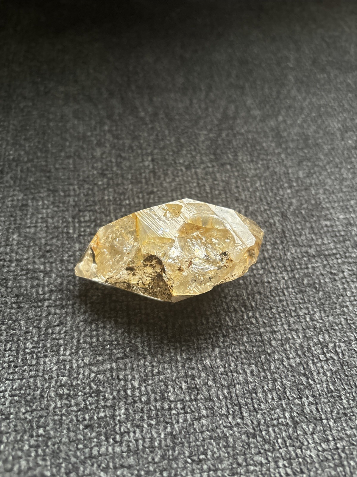 Herkimer Diamond Quartz Crystal “Golden Healer” 2.75in x 1.75in, 3.8oz