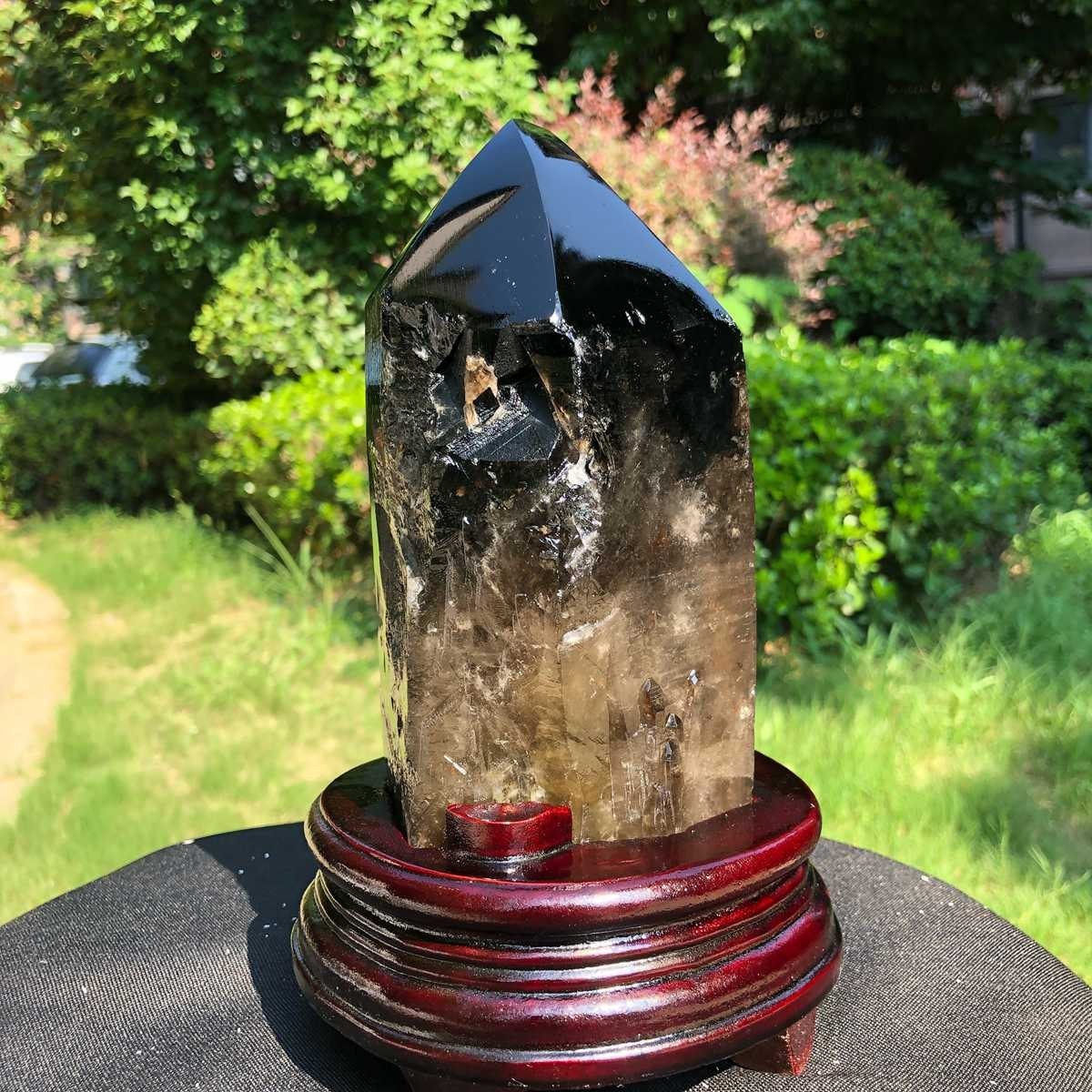 1940g Natural tea crystal specimen + pedestal MH1766