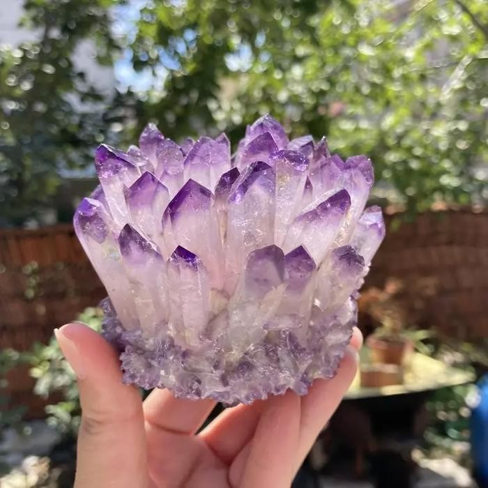 300g Purple Quartz Crystal Cluster Raw Gemstone Home Decoration Mineral Specimen