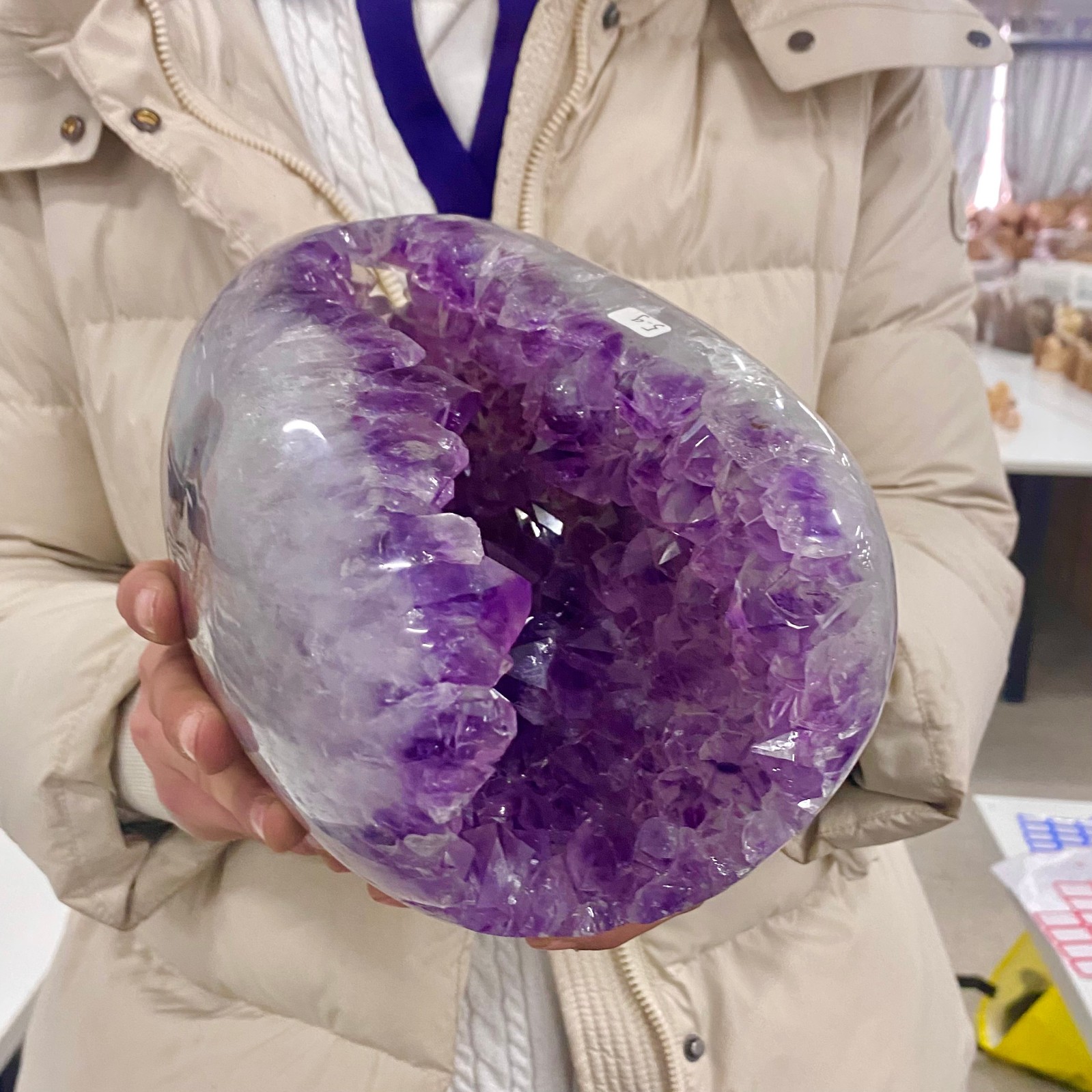 13LB Natural Amethyst geode quartz cluster crystal specimen energy healing