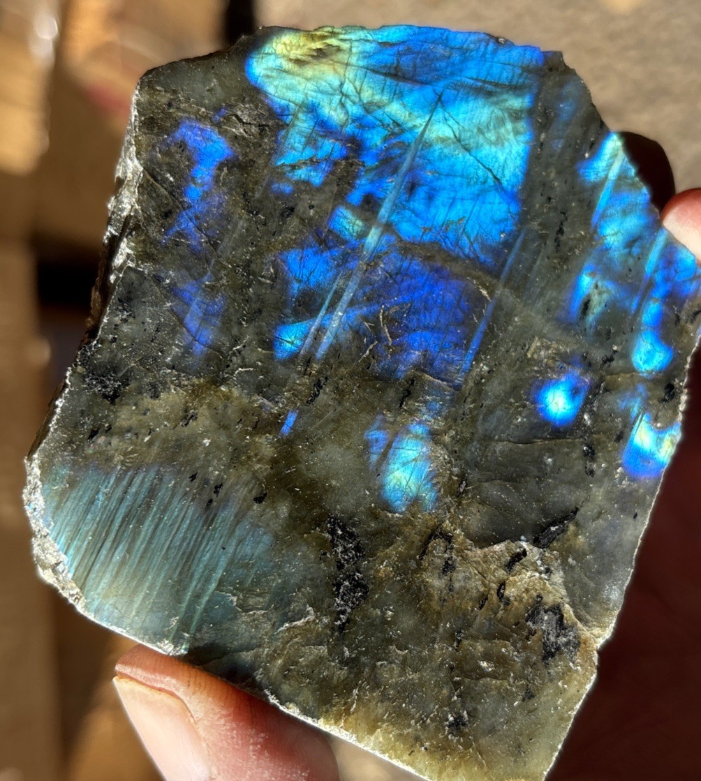 Labradorite Polished Face Madagascar 322 grams