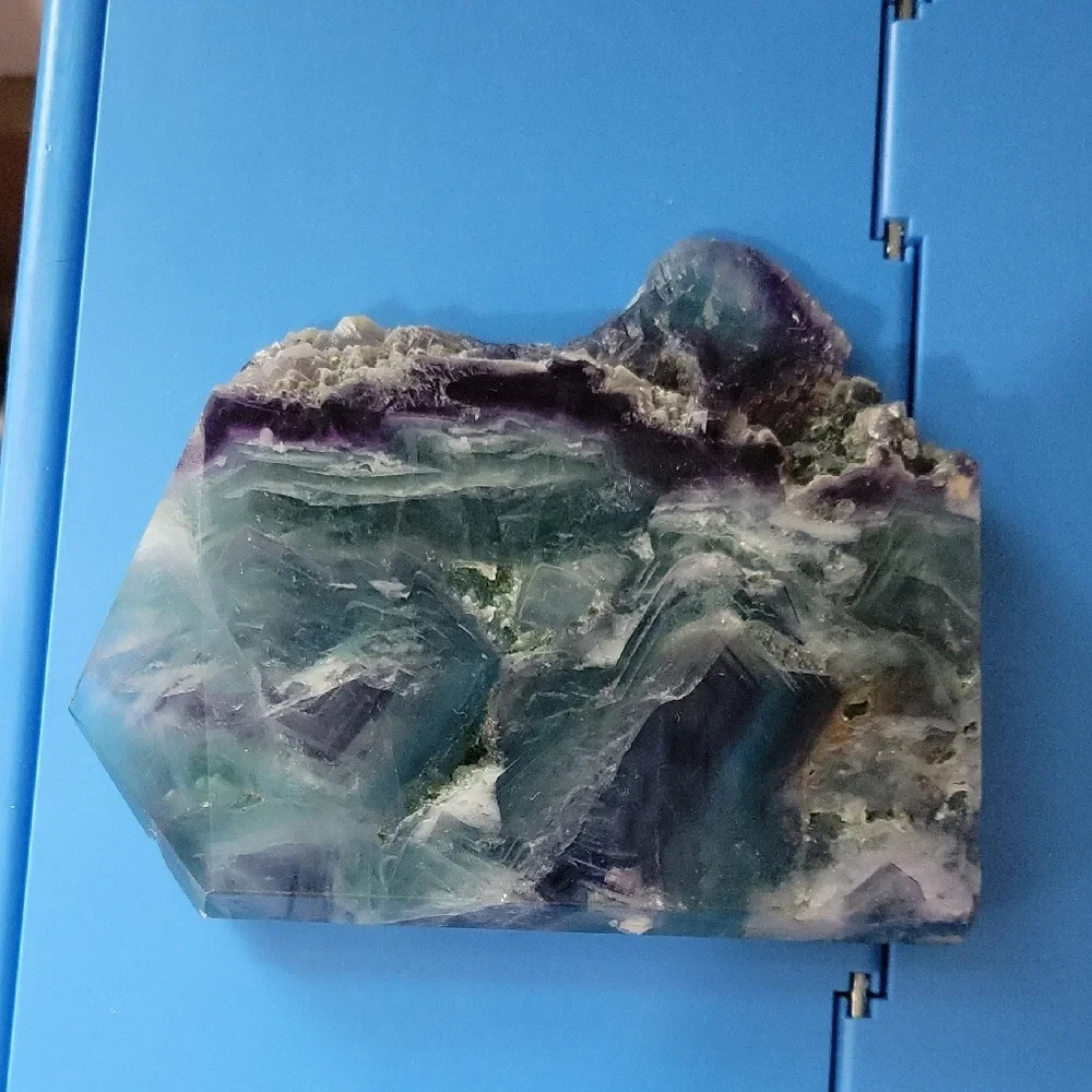 Flourite Crystal freeform slab